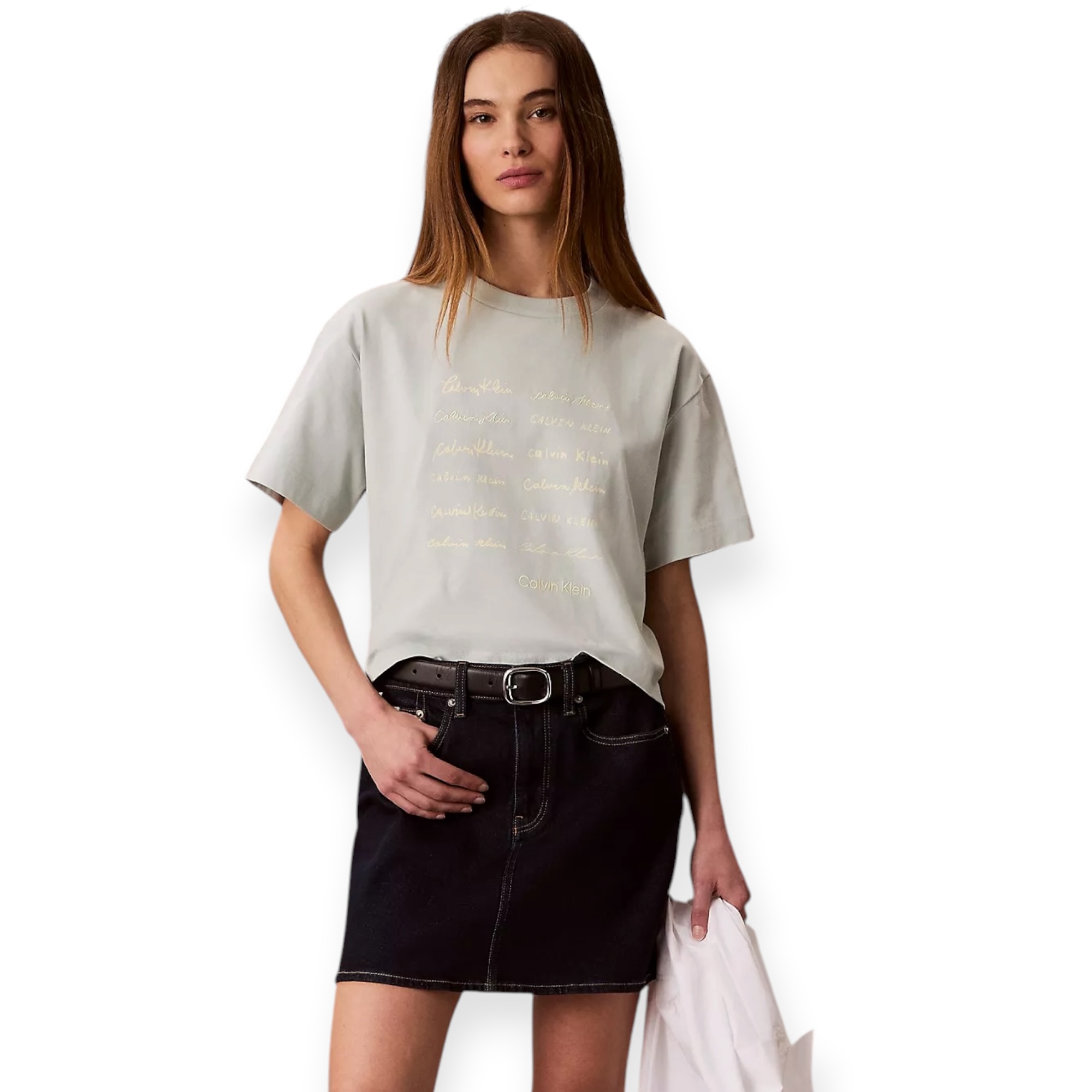 חולצה CALVIN KLEIN CROPPED BOXY TEE