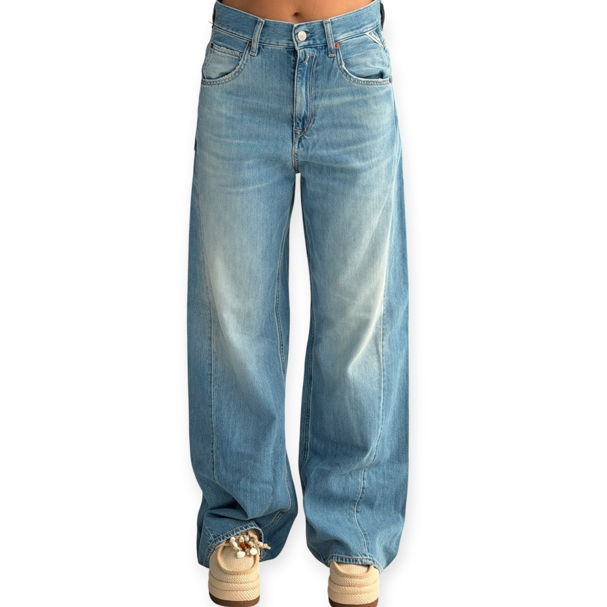 גינס REPLAY NARJA LOW RISE BAGGY JEANS