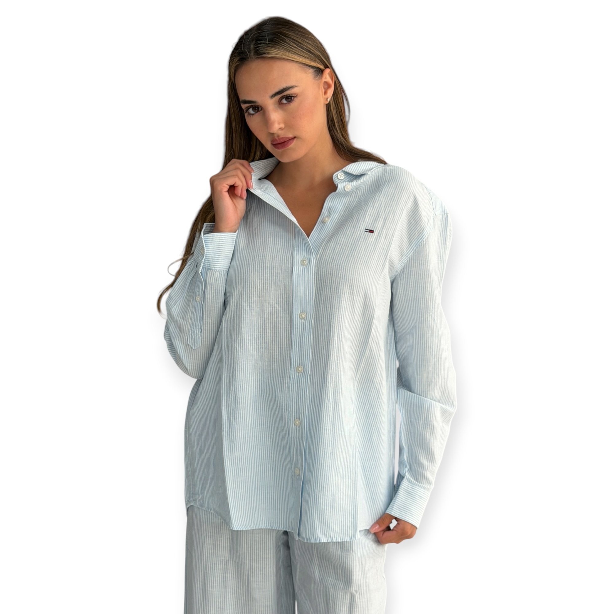 חולצה נשים TOMMY HILFIGER RLX LINEN SHIRT