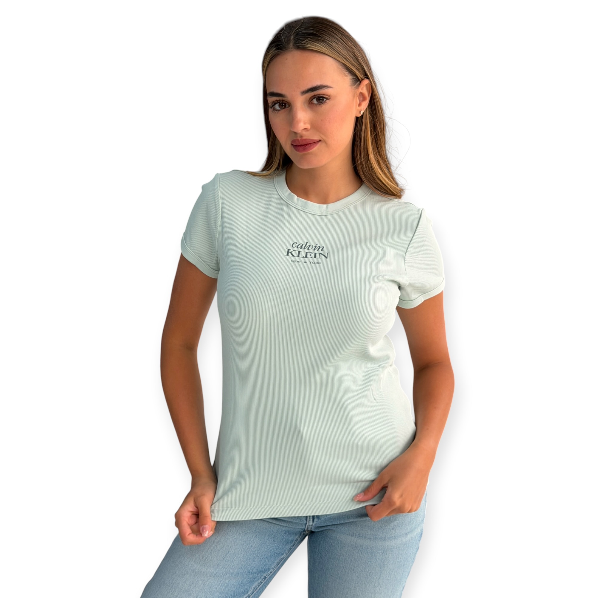 חולצה CALVIN KLEIN RIB BABY TEE