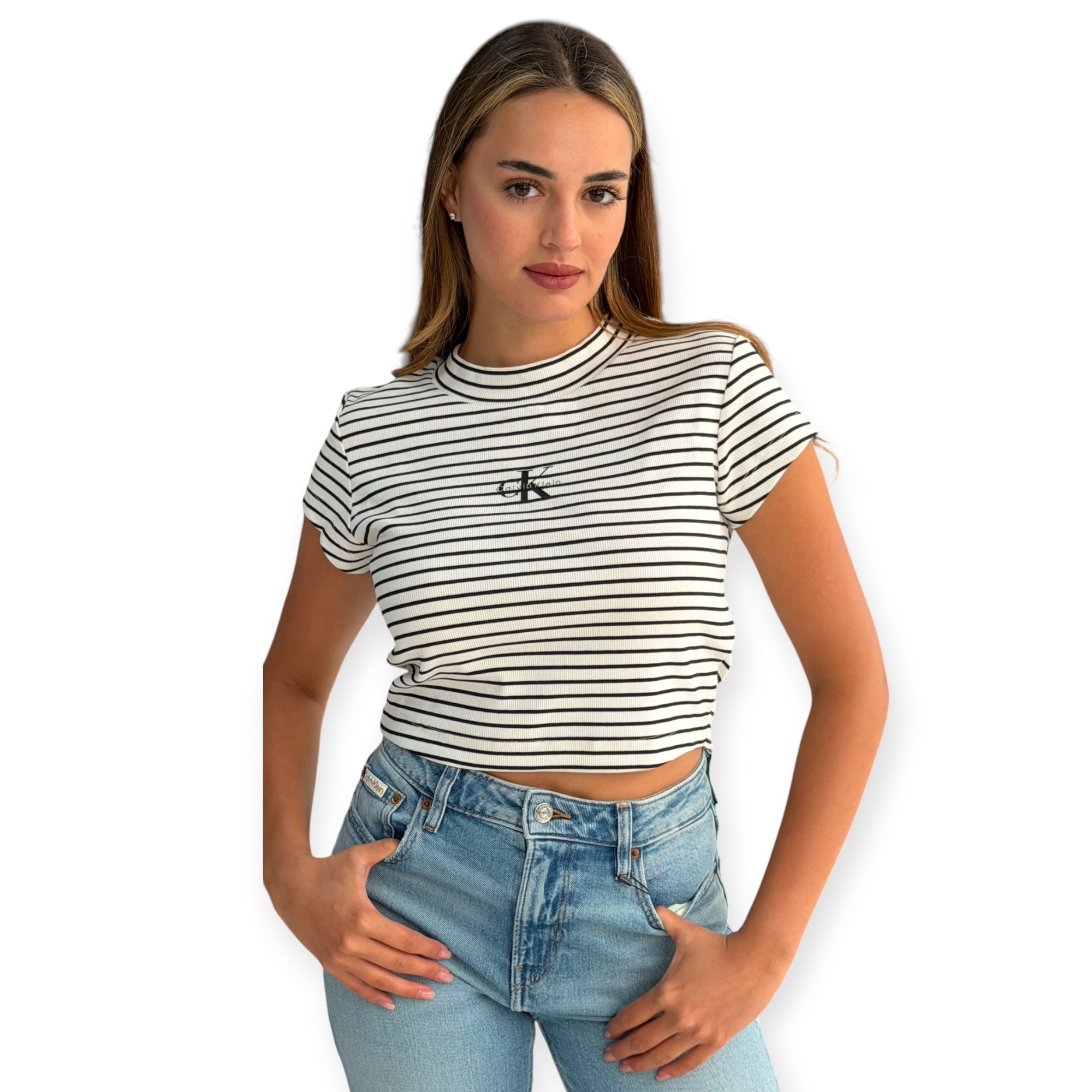 חולצה CALVIN KLEIN RIB BABY TEE