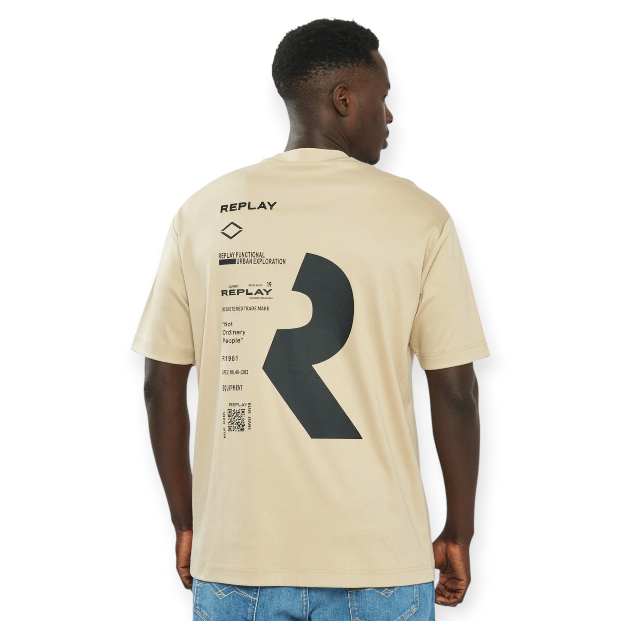 חולצה גברים REPLAY AMMONIA OS SS SHIRT