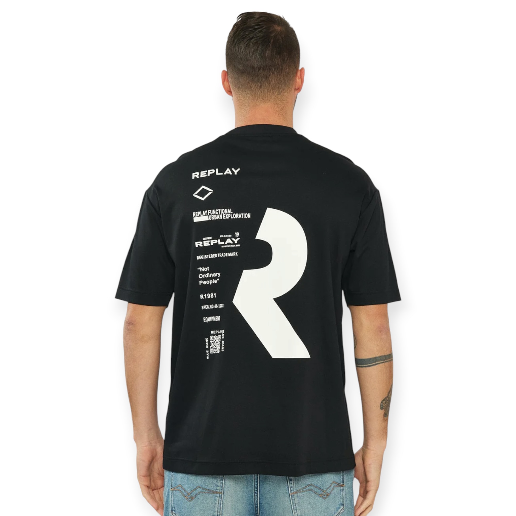 חולצה גברים REPLAY AMMONIA OS SS SHIRT