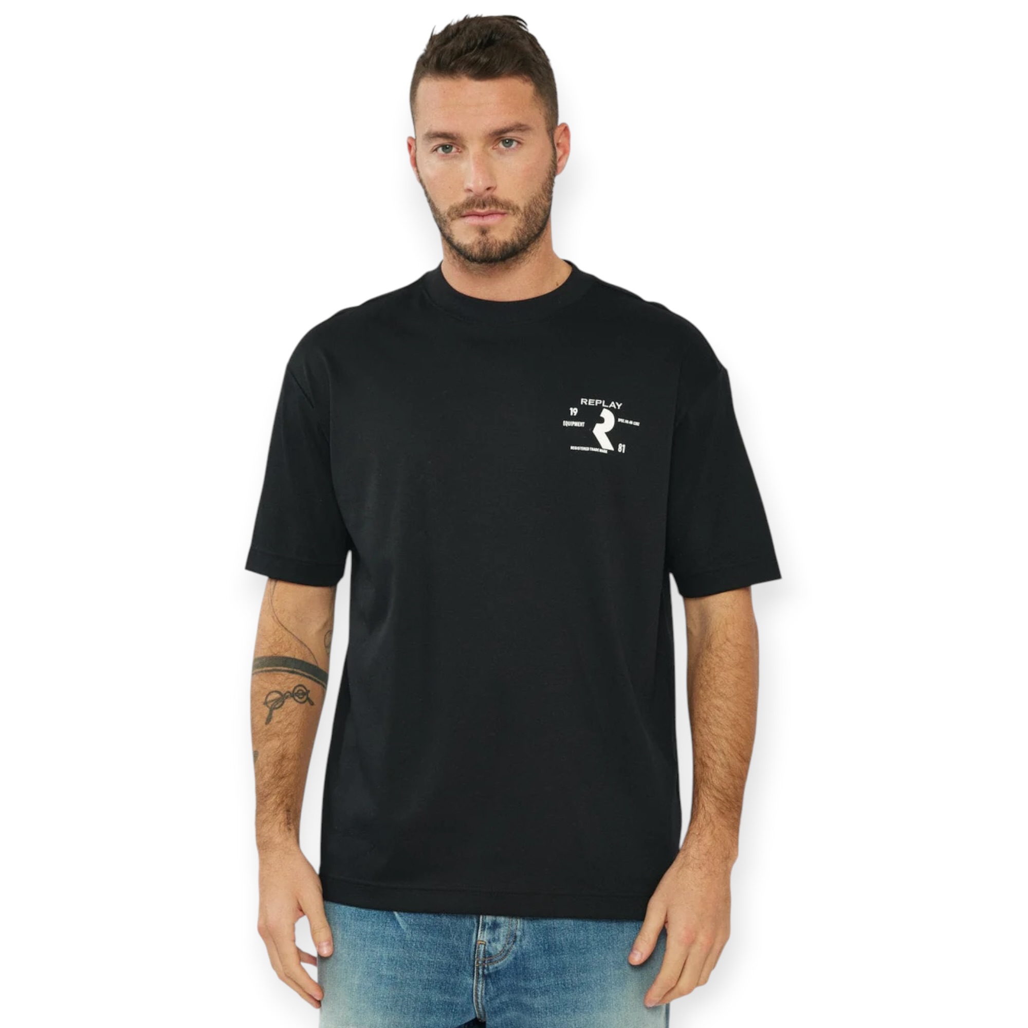 חולצה גברים REPLAY AMMONIA OS SS SHIRT