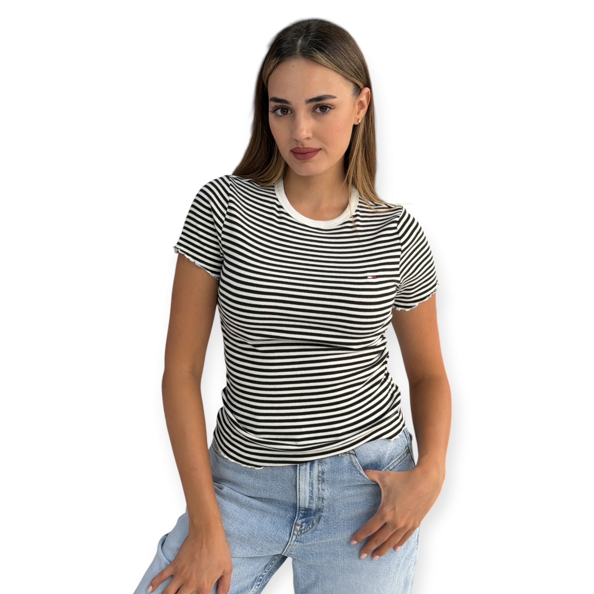 חולצה TOMMY HILFIGER SLIM RIB TEE