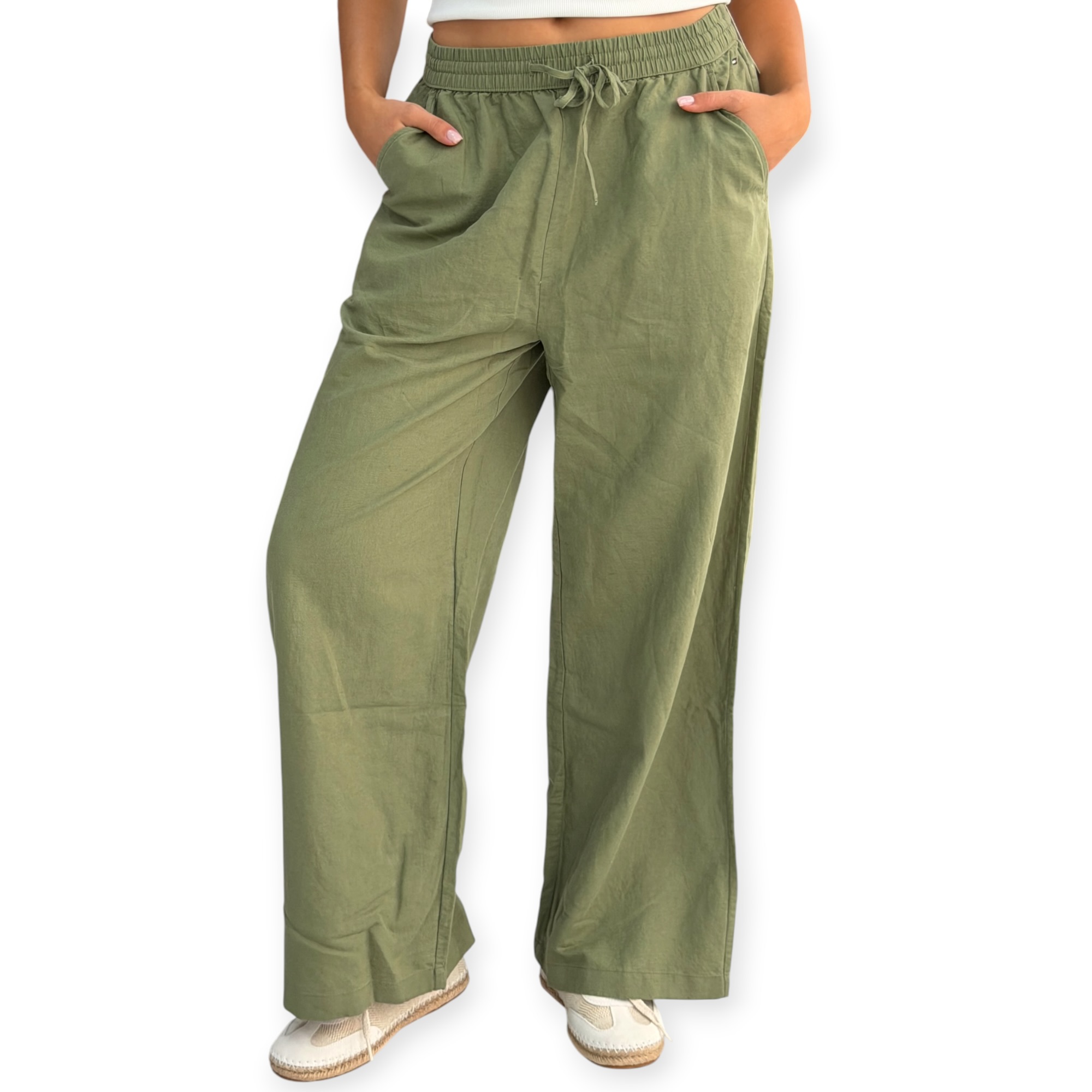 מכנס TOMMY HILFIGER TJW LINEN PANT מכנס TOMMY HILFIGER TJW LINEN PANT