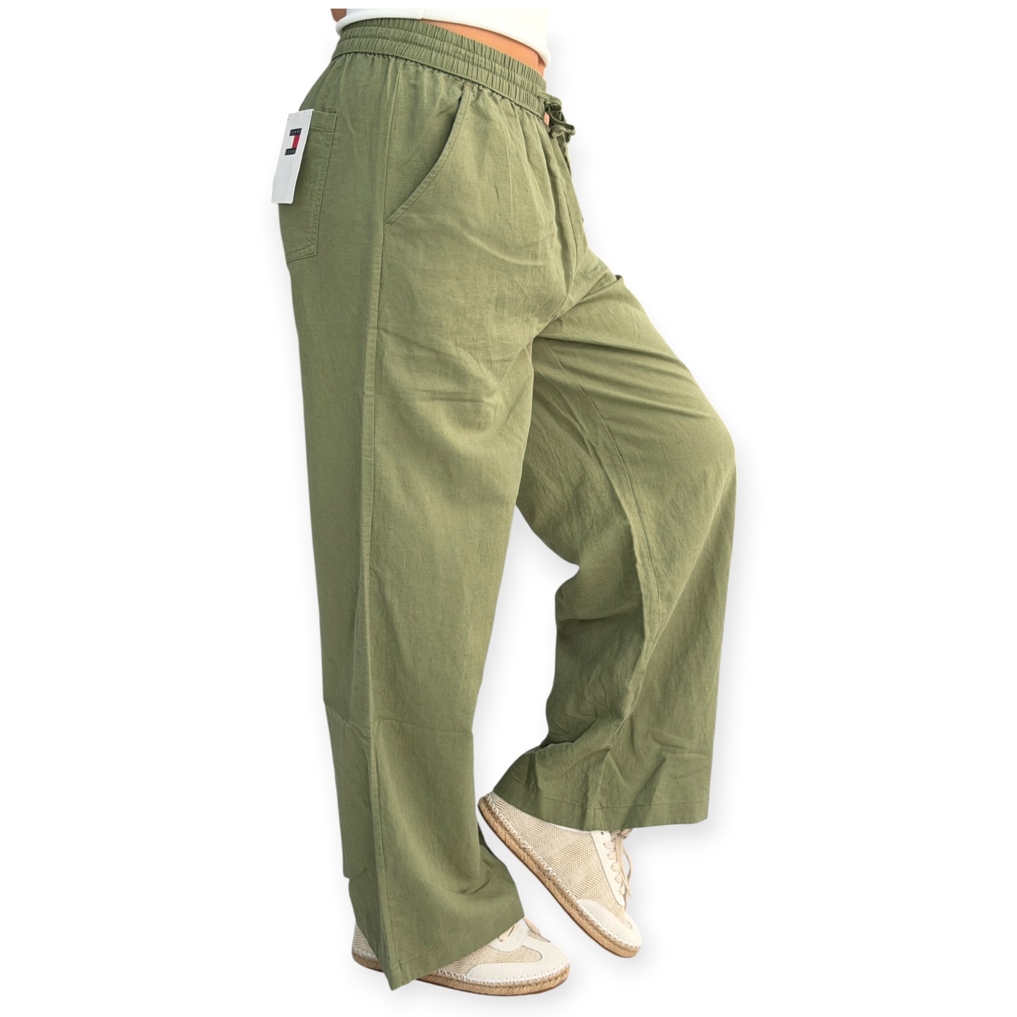 מכנס TOMMY HILFIGER TJW LINEN PANT מכנס TOMMY HILFIGER TJW LINEN PANT