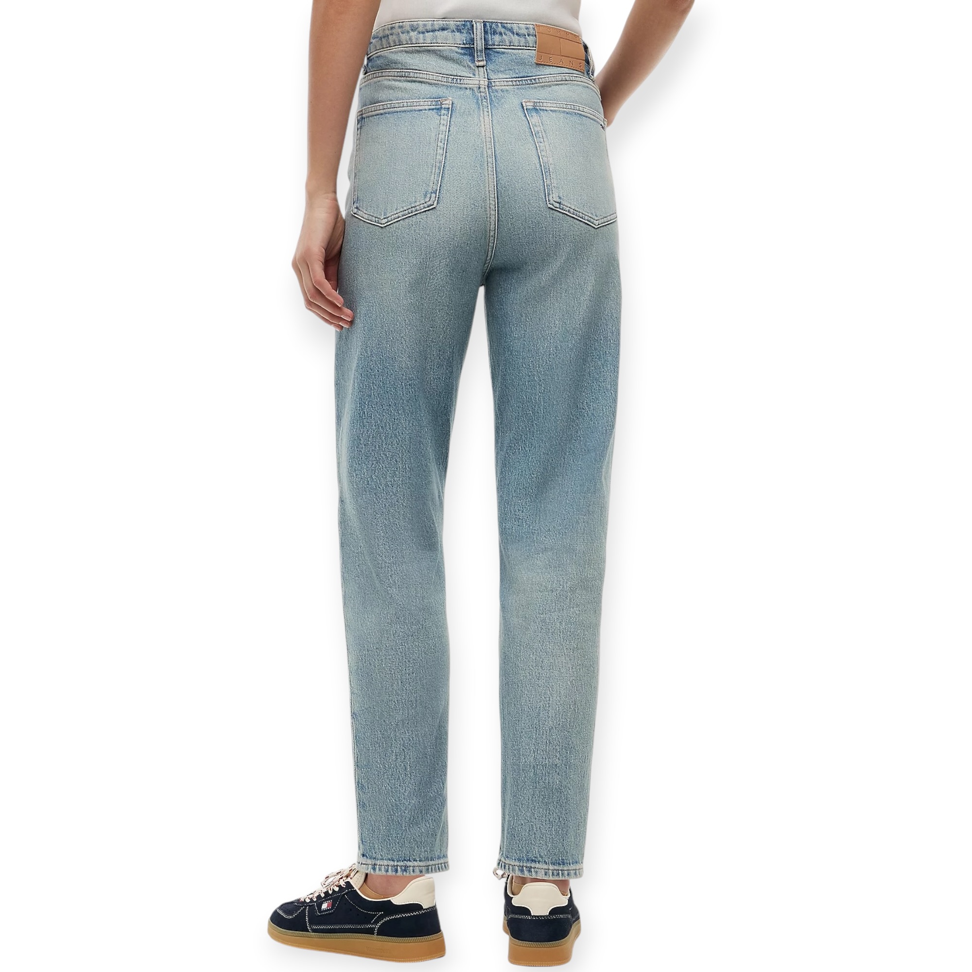 גינס נשים TOMMY HILFIGER HIGH RISE TAPERED MOM JEANS
