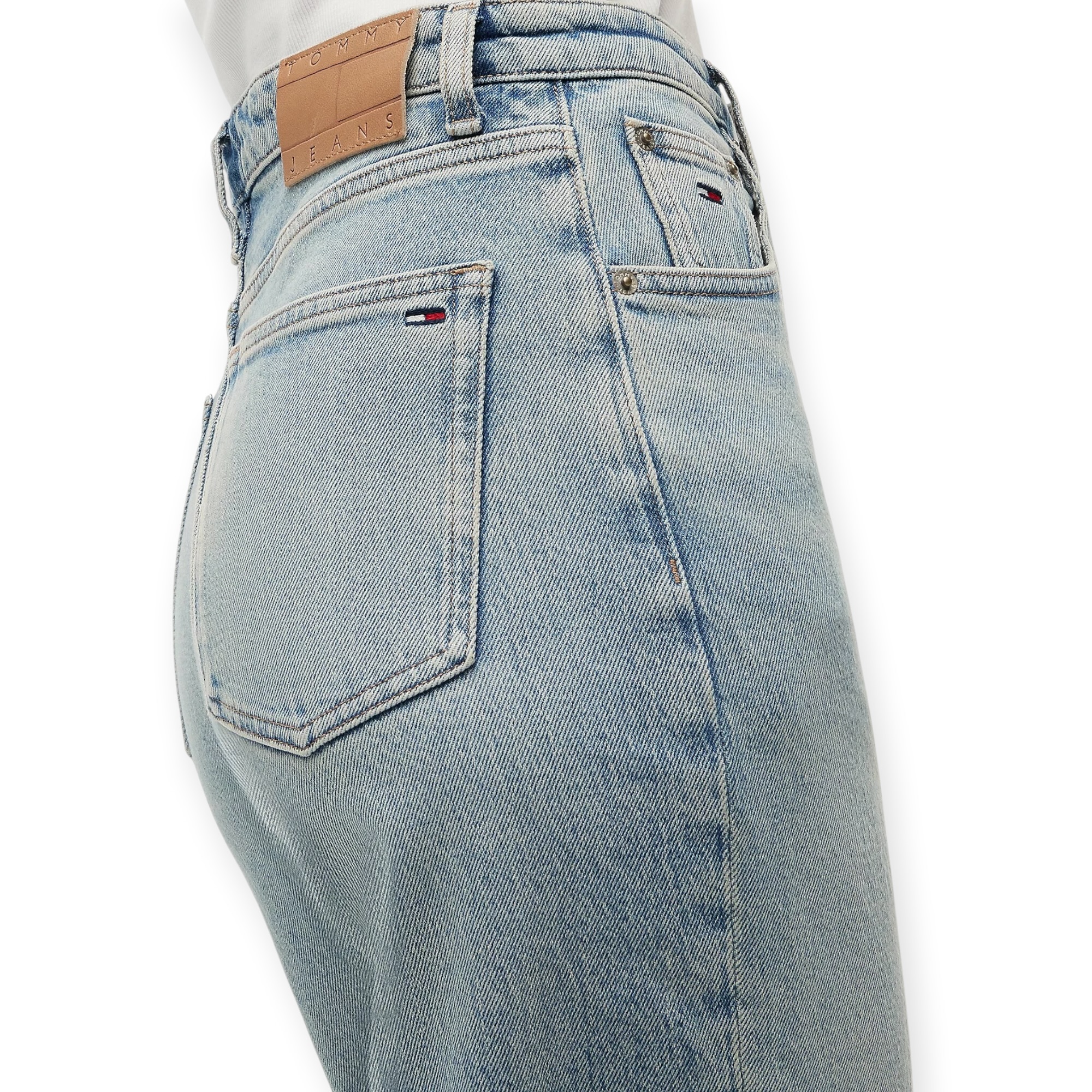 גינס נשים TOMMY HILFIGER HIGH RISE TAPERED MOM JEANS