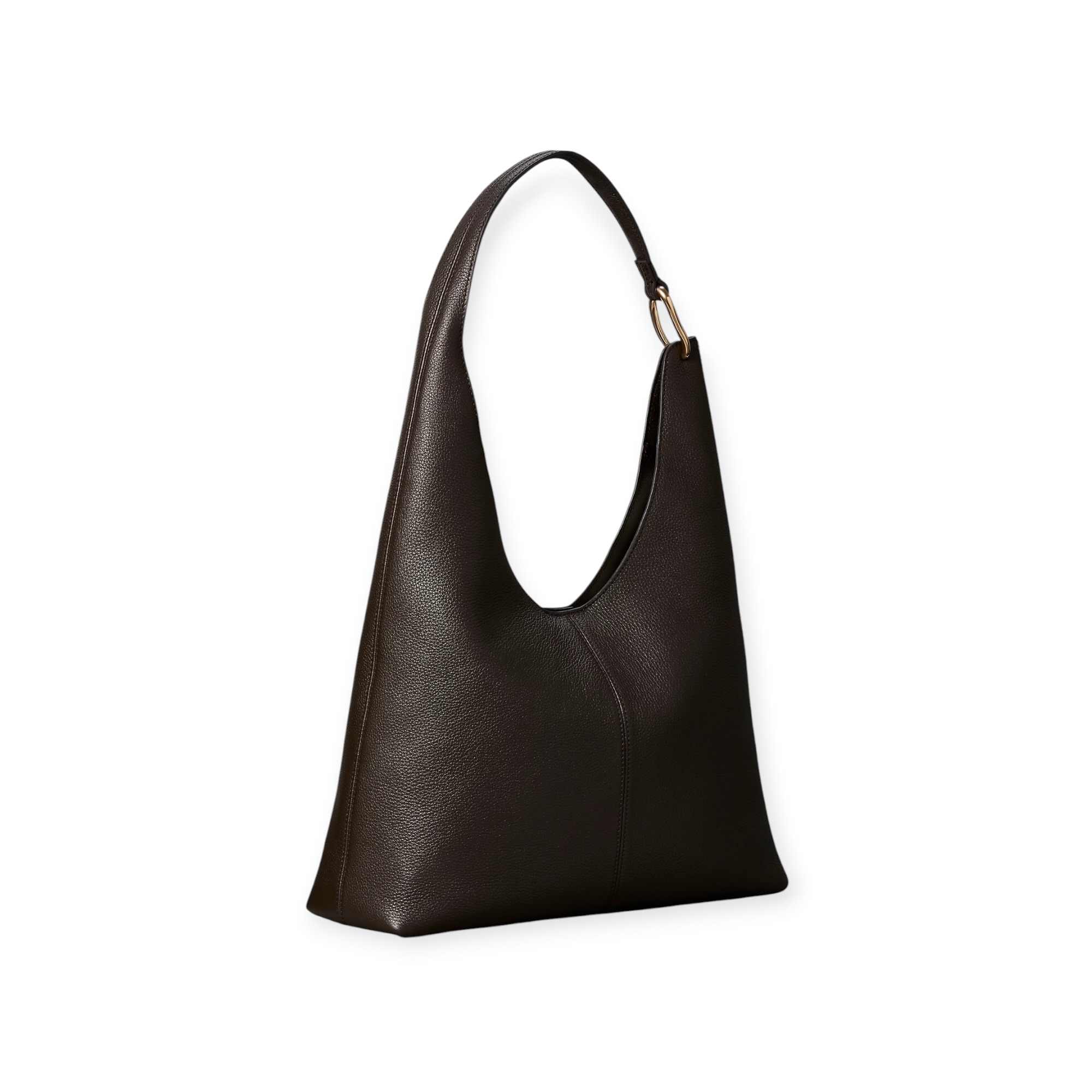 תיק עור נשים חום CALVIN KLEIN SLOUCHY LEATHER SHOULDER BAG תיק עור נשים חום CALVIN KLEIN SLOUCHY LEATHER SHOULDER BAG