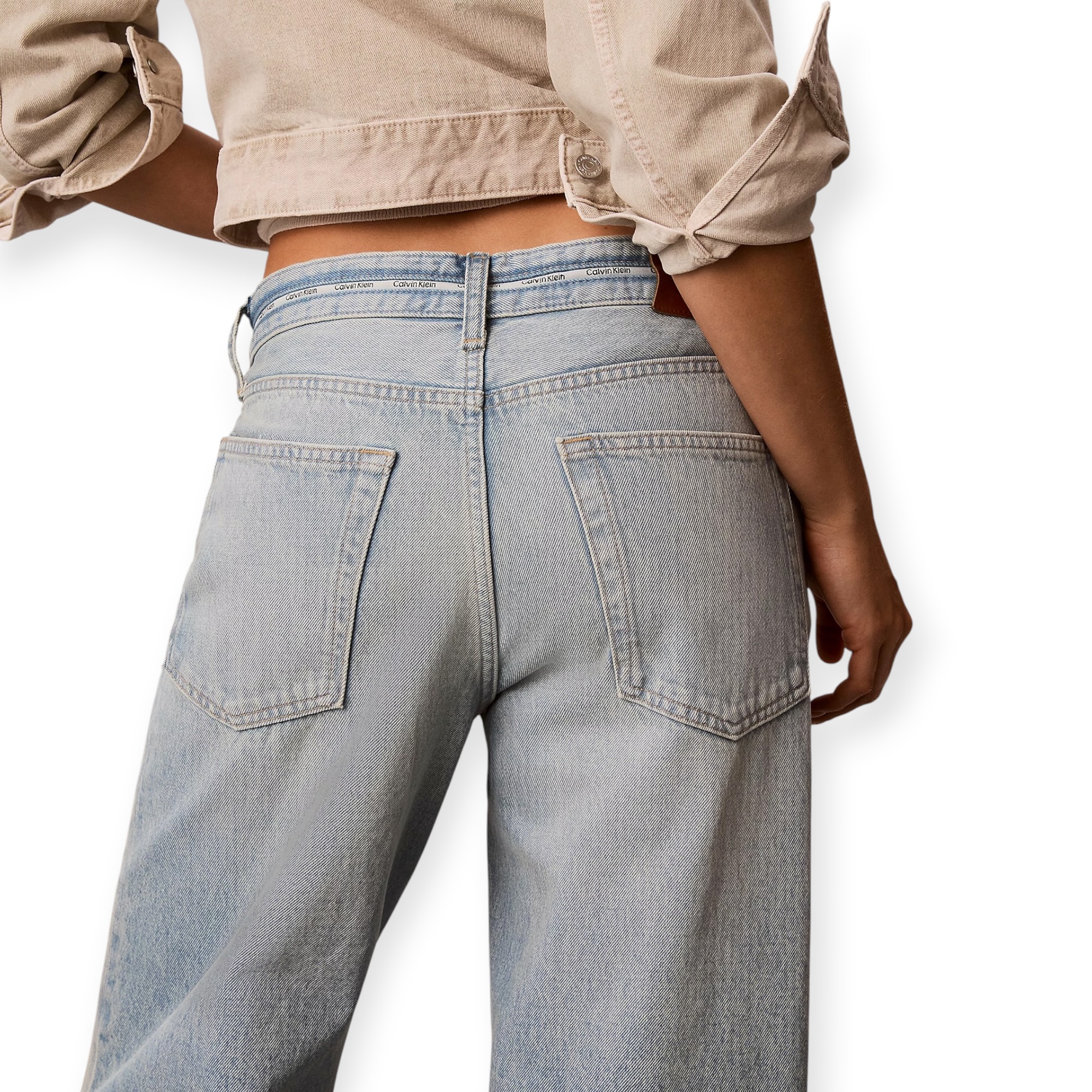 גינס נשים CLVIN KLEIN LOW RISE BAGGY JEANS