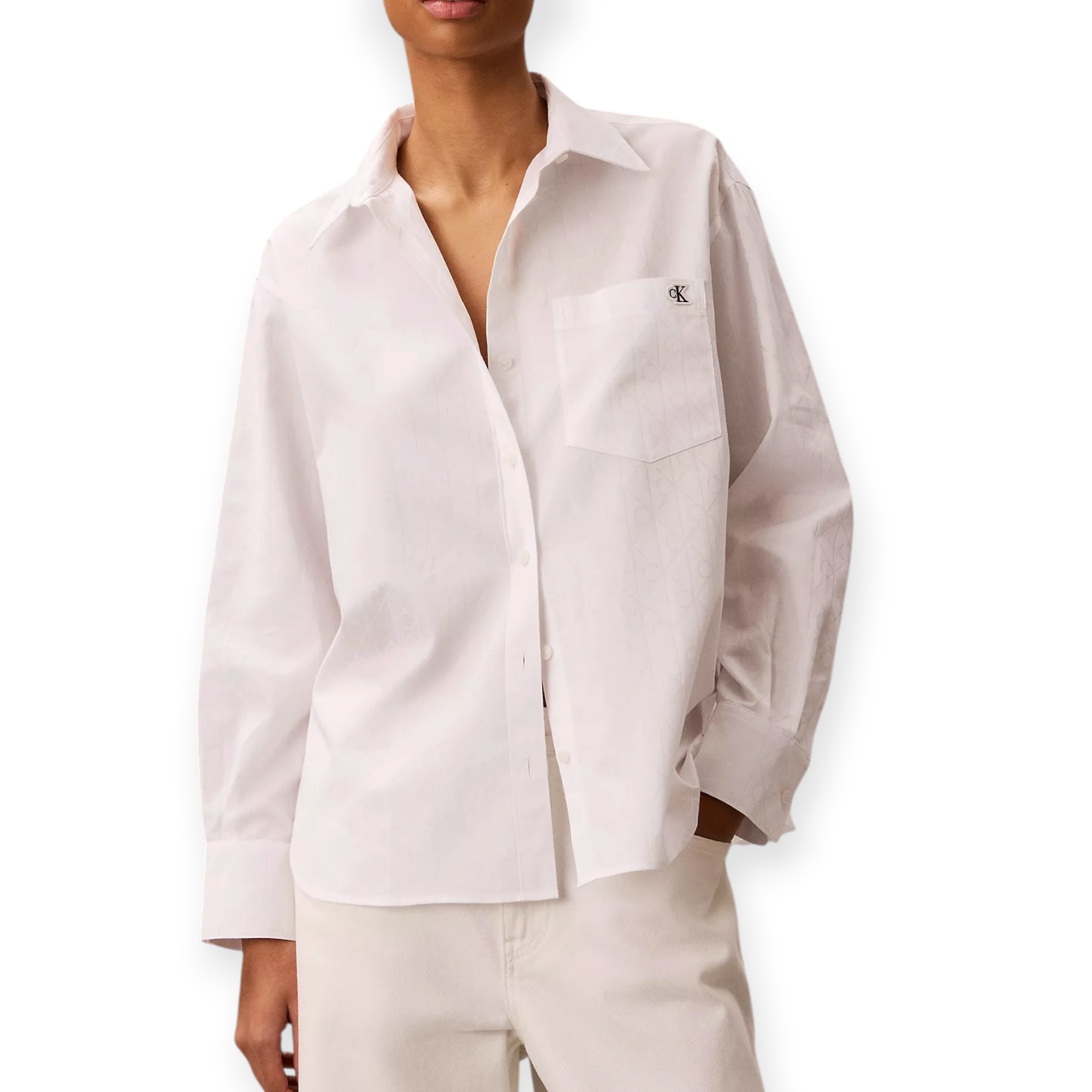 חולצה נשים CALVIN KLEIN COTON POPLIN  SHIRT