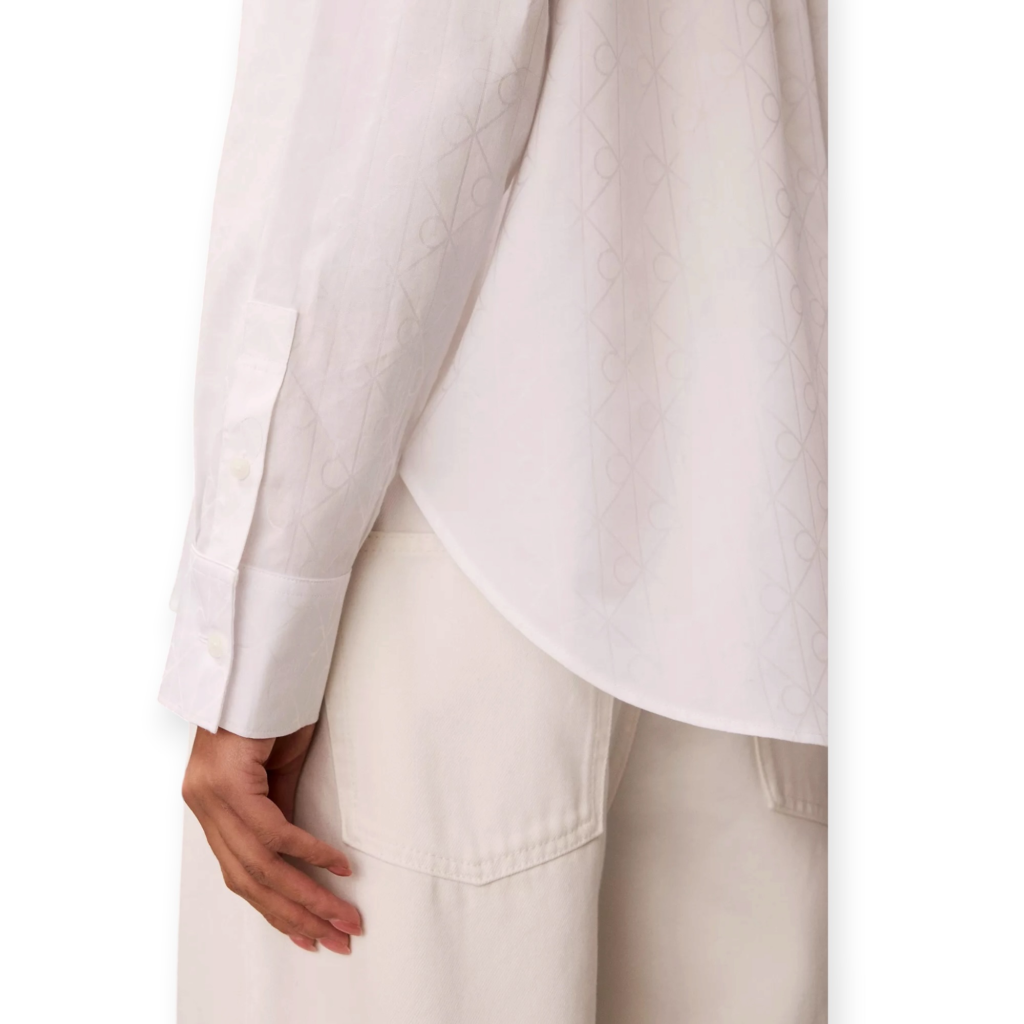 חולצה נשים CALVIN KLEIN COTON POPLIN  SHIRT