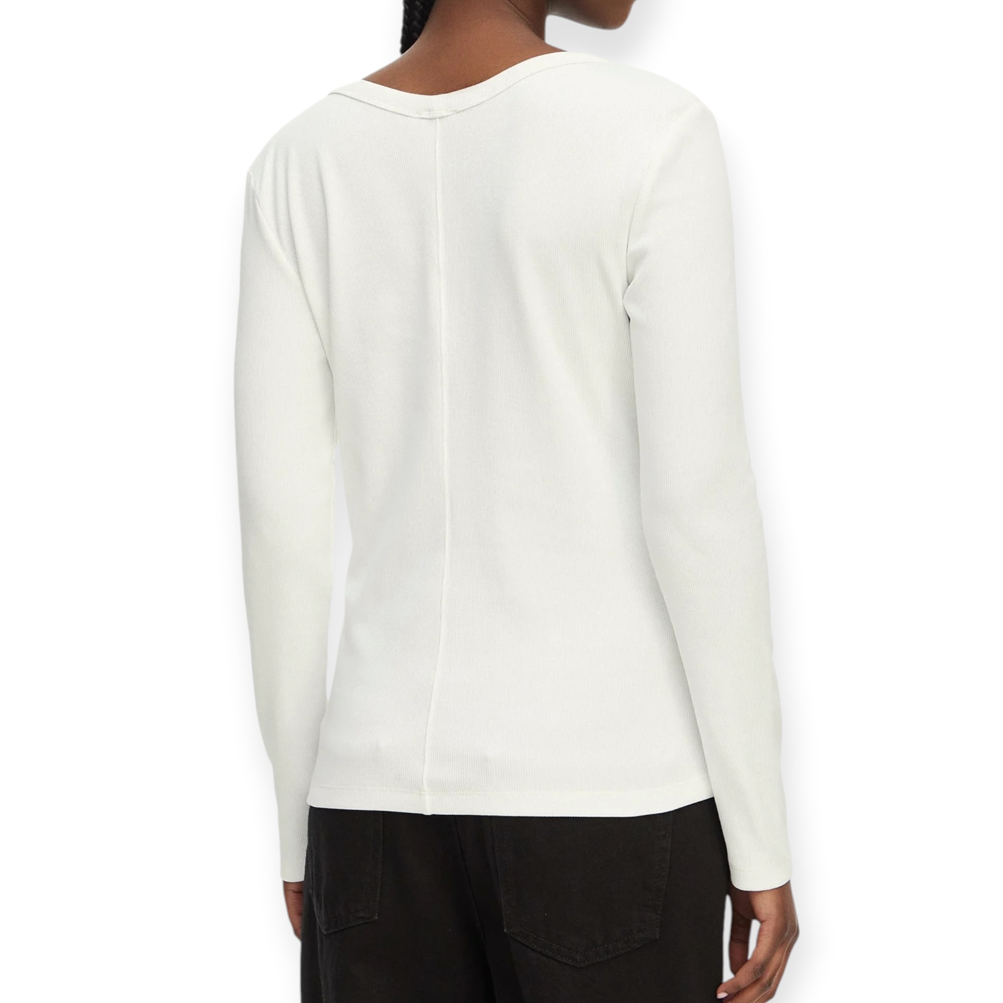 חולצה נשים CALVIN KLEIN LABEL BABY RIB TEE