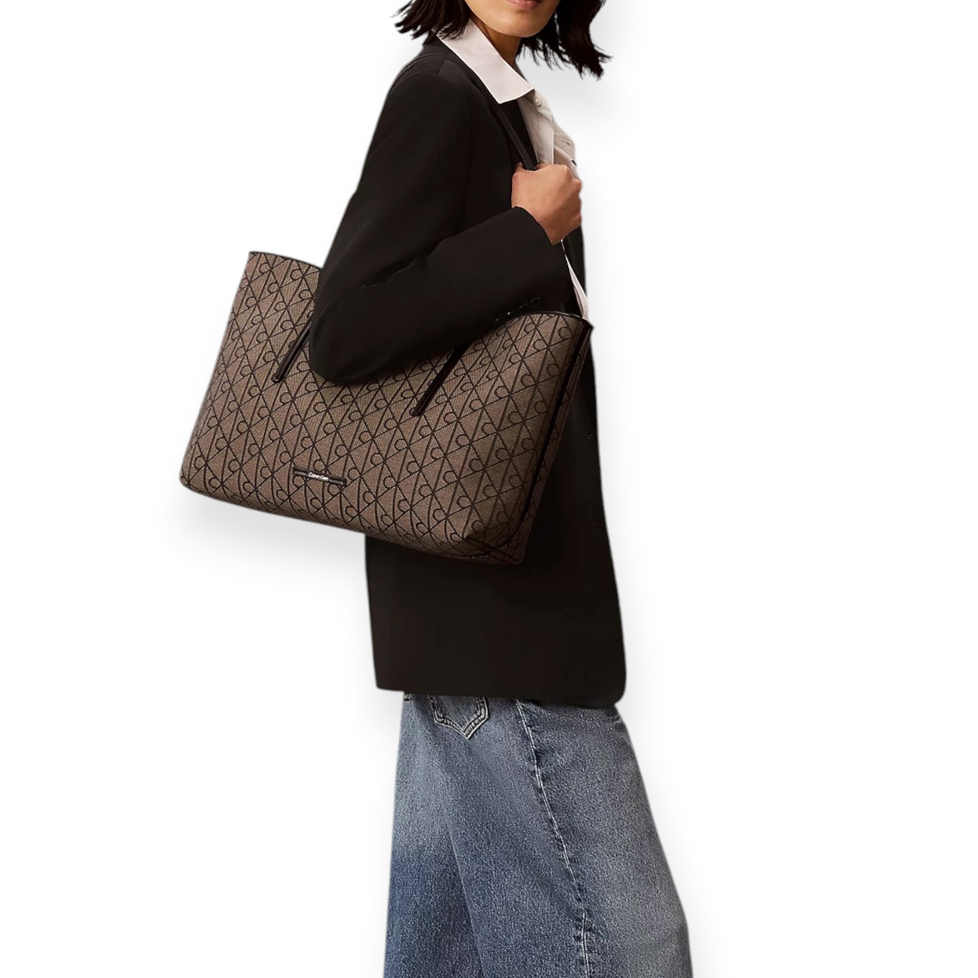 תיק נשים CALVIN KLEIN JACQUARD TOTE BAG תיק נשים CALVIN KLEIN JACQUARD TOTE BAG