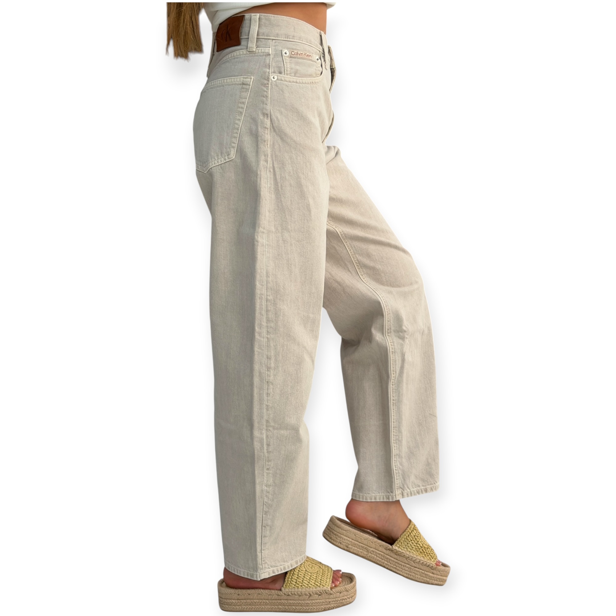 גינס נשים CLVIN KLEIN RELAXED BARREL JEAN JEANS