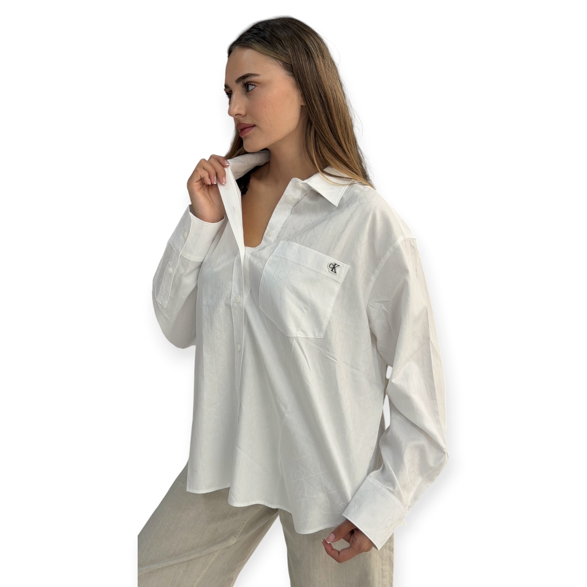 חולצה נשים CALVIN KLEIN COTON POPLIN  SHIRT