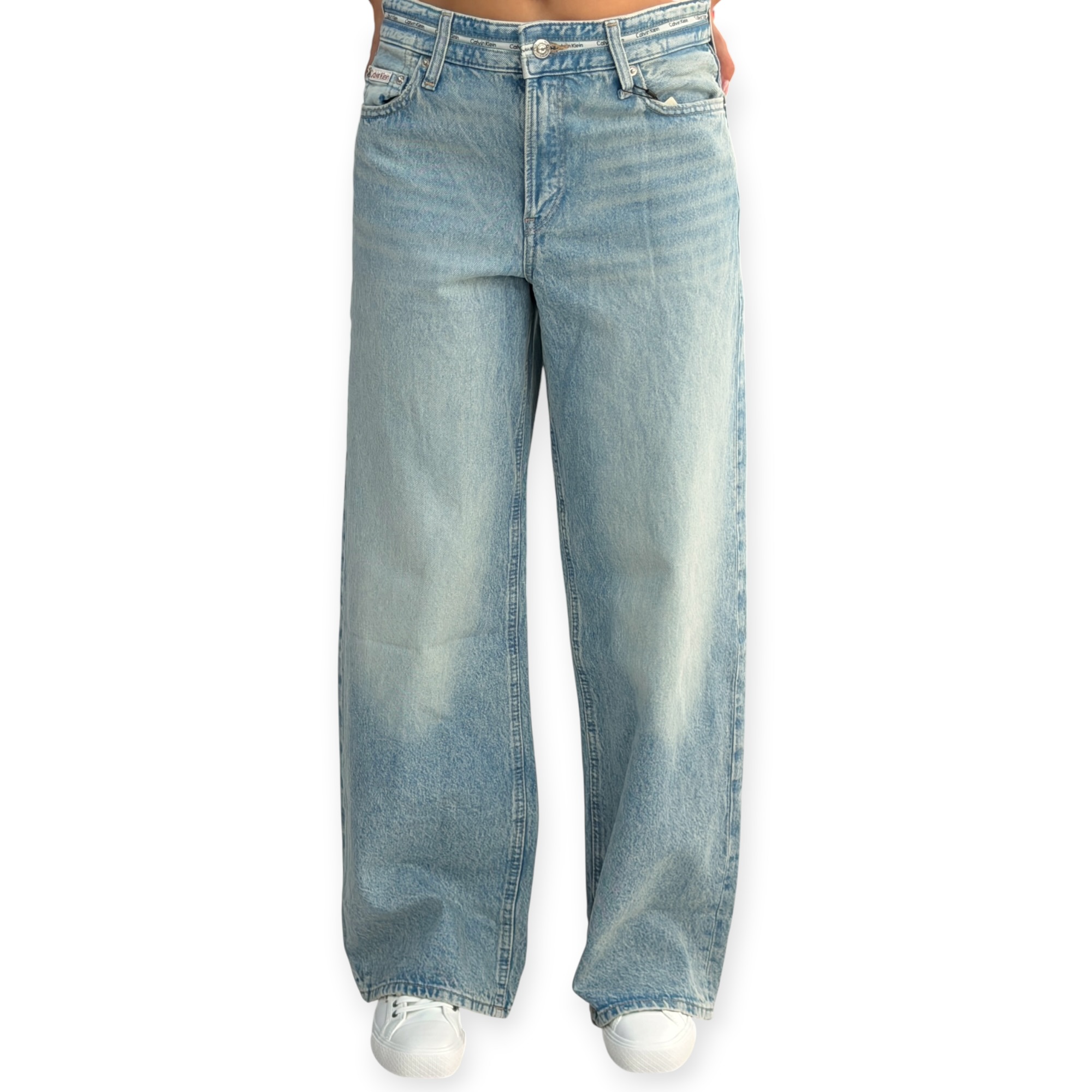 גינס נשים CLVIN KLEIN LOW RISE BAGGY JEANS