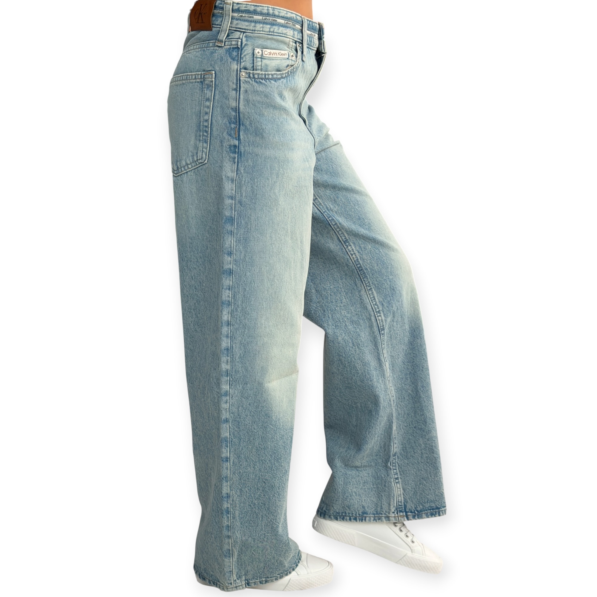 גינס נשים CLVIN KLEIN LOW RISE BAGGY JEANS