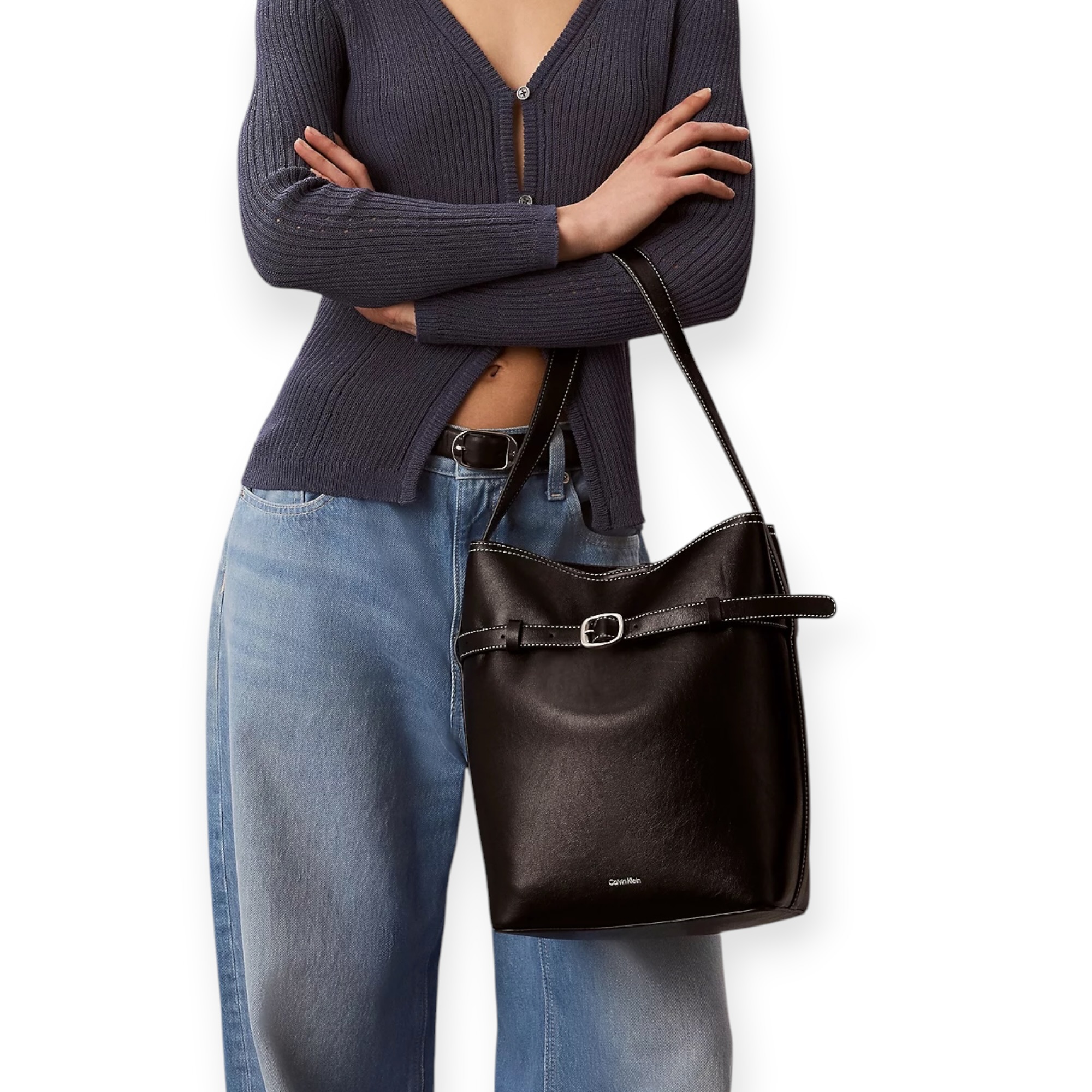 תיק נשים CALVIN KLEIN BUCKLE MEDIUM BAG