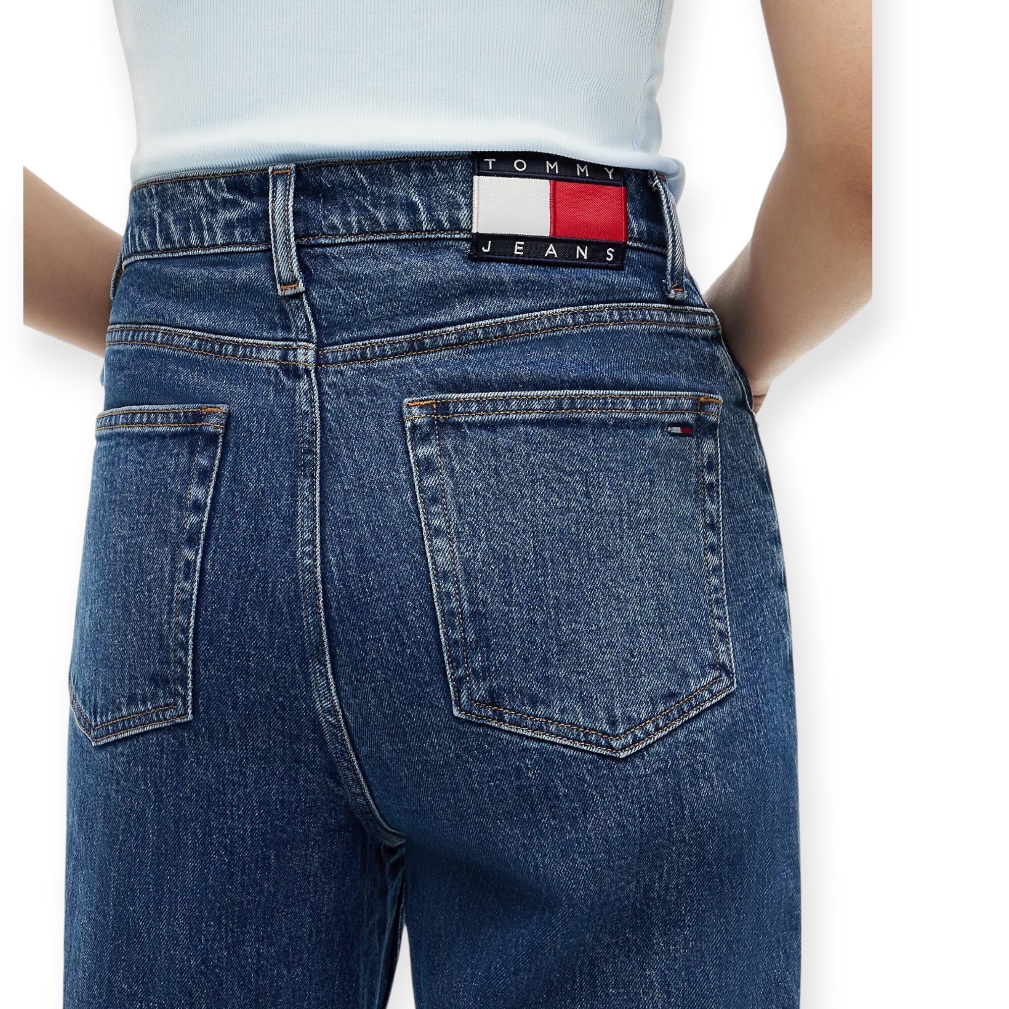 גינס נשים TOMMY HILFIGER HIGH RISE MOM JEANS