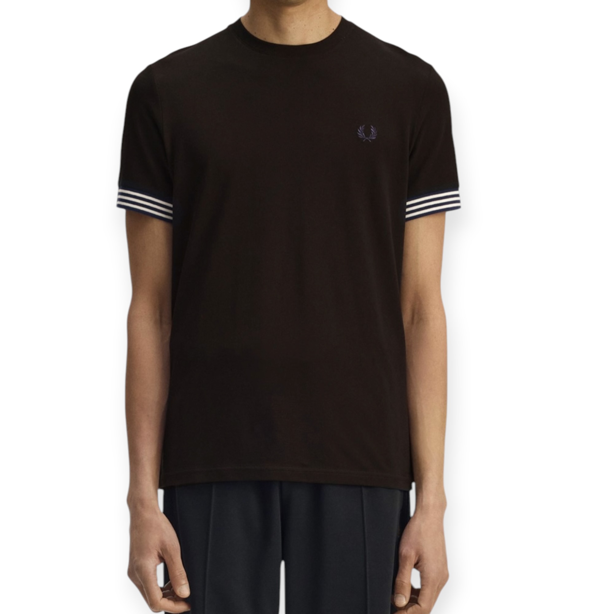 חולצה גברים FRED PERRY STRIPED CUFF  TEE SHIRT