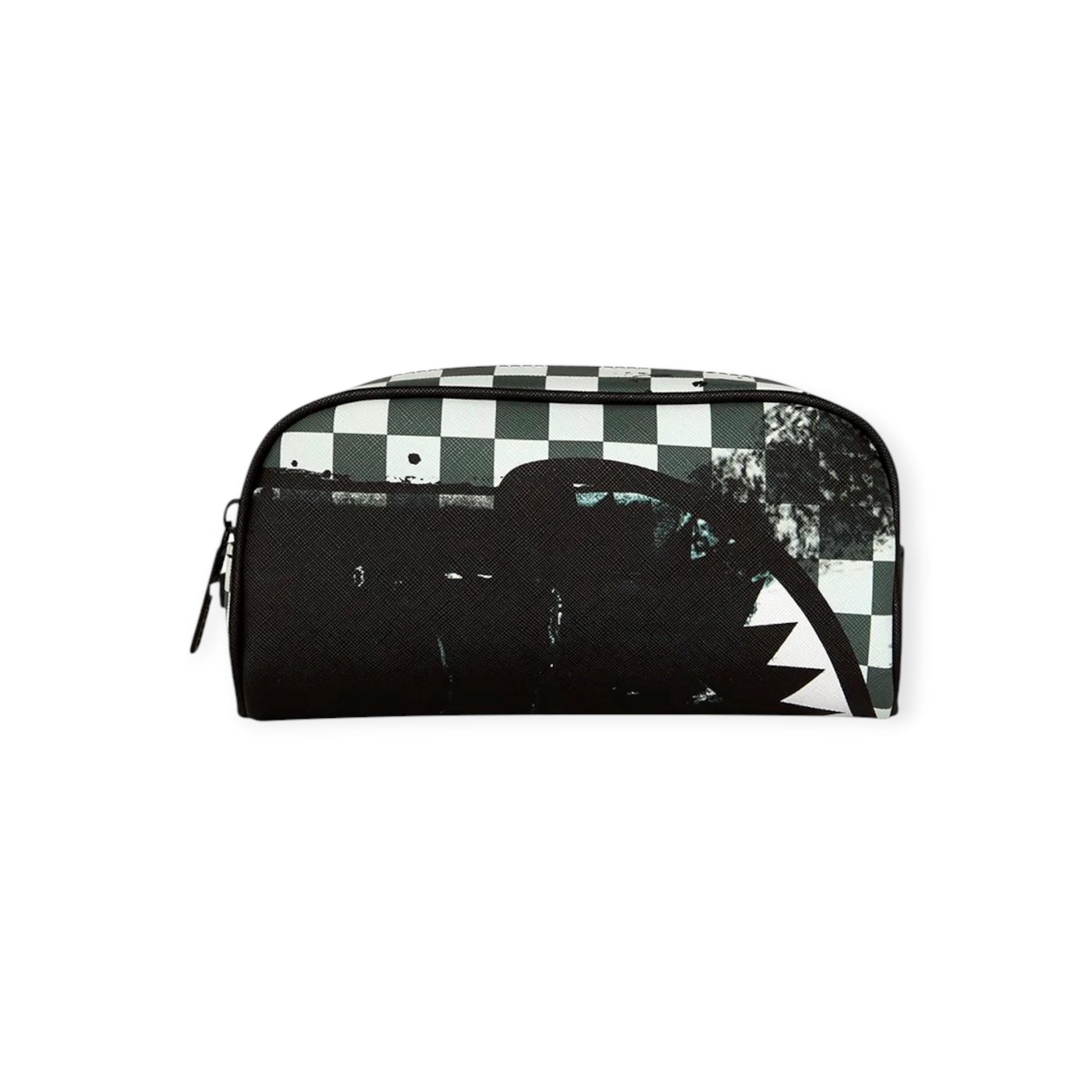 קלמר במכירה מוקדמת צפי הגעה עד 16.7 SPRAYGROUND PAINTED OVER CHECK POUCH