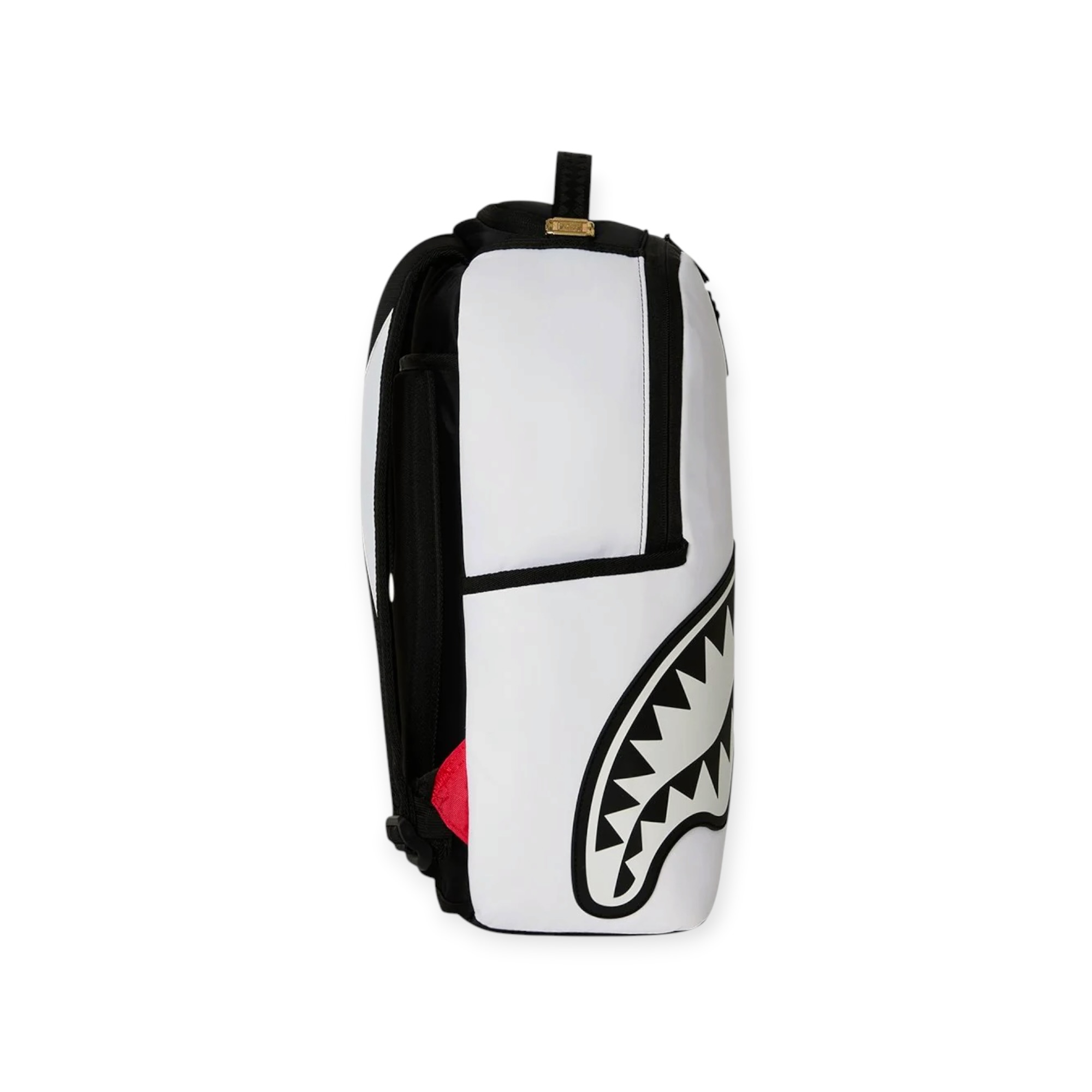 תיק גב מכירה מוקדמת צפי הגעה עד 16.7 SPRAYGROUND SHARK CENTRAL BLACK AND WHITE STENCIL BACKPACK