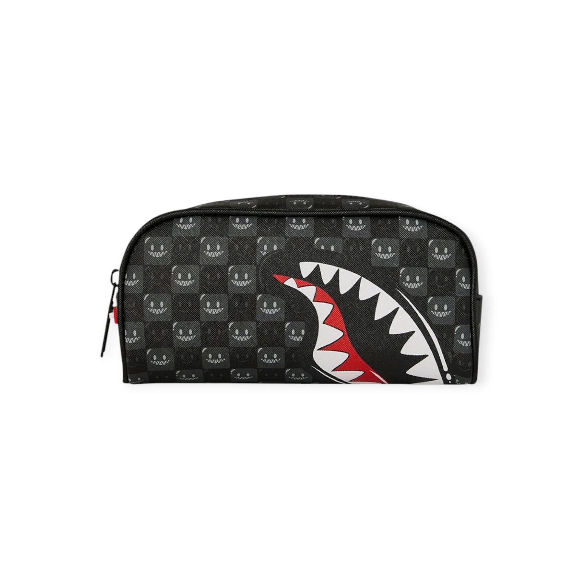 קלמר במכירה מוקדמת צפי הגעה עד 16.7 SPRAYGROUND SHARKS IN PARIS WTF BUBBLY BLACK CHECK POUCH