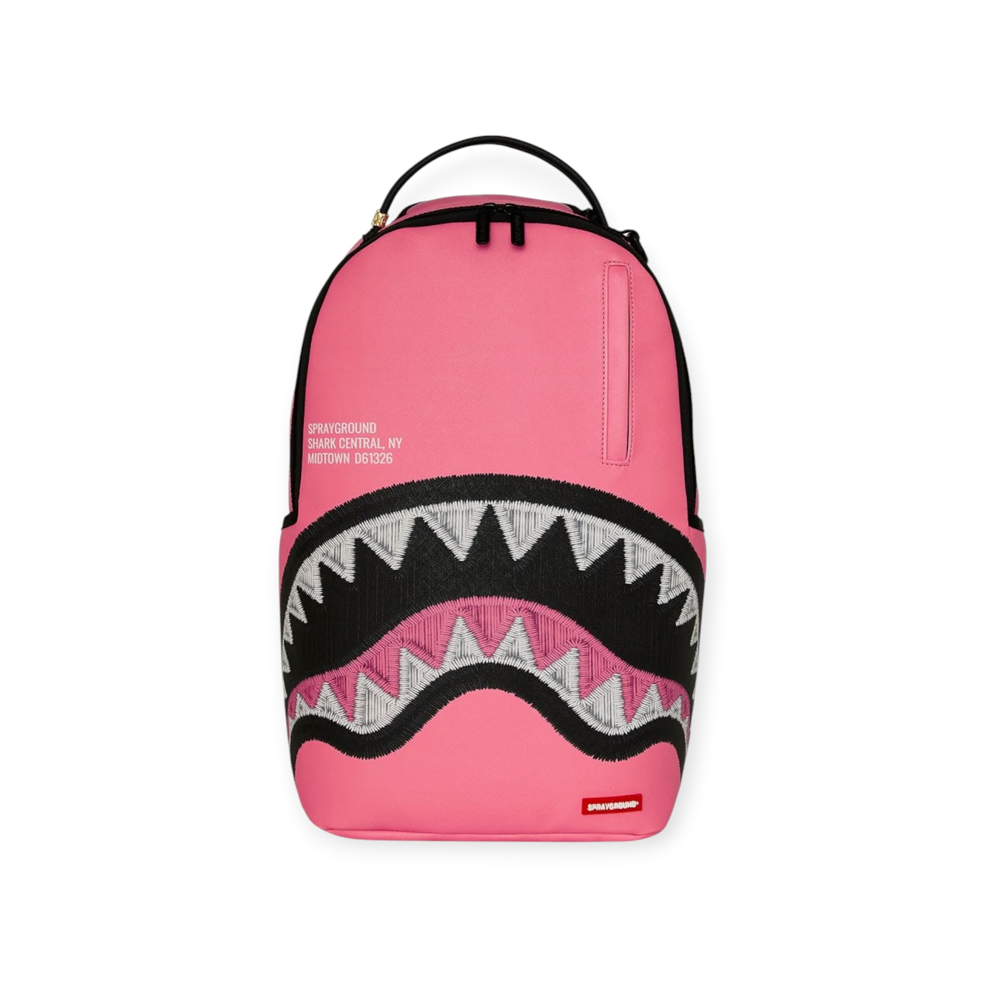 תיק גב מכירה מוקדמת צפי הגעה עד 16.7 SPRAYGROUND SHARK CENTRAL PINK EMBROIDERED SHARK BACKPACK תיק גב מכירה מוקדמת צפי הגעה עד 16.7 SPRAYGROUND SHARK CENTRAL PINK EMBROIDERED SHARK BACKPACK