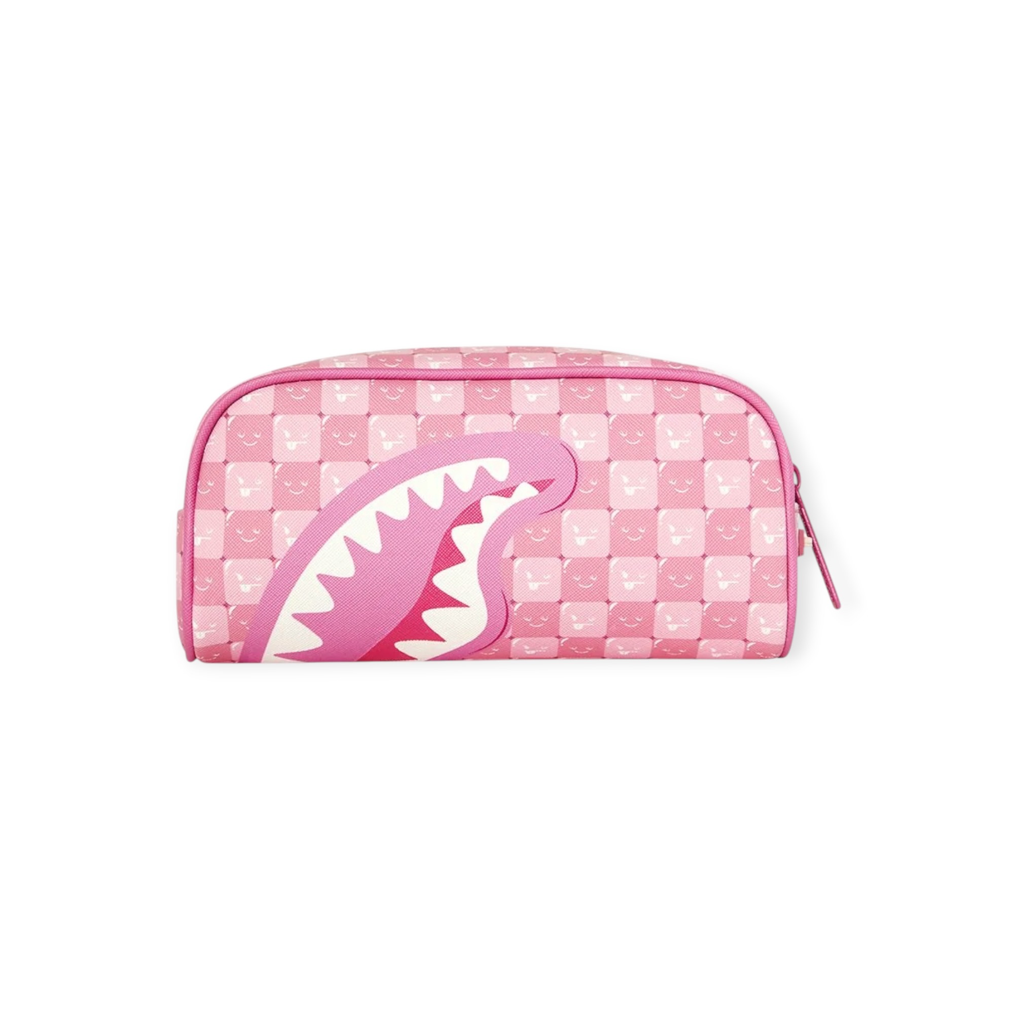 קלמר במכירה מוקדמת צפי הגעה עד 16.7 SPRAYGROUND PINK NEW CHECK FACES PENCIL POUCH