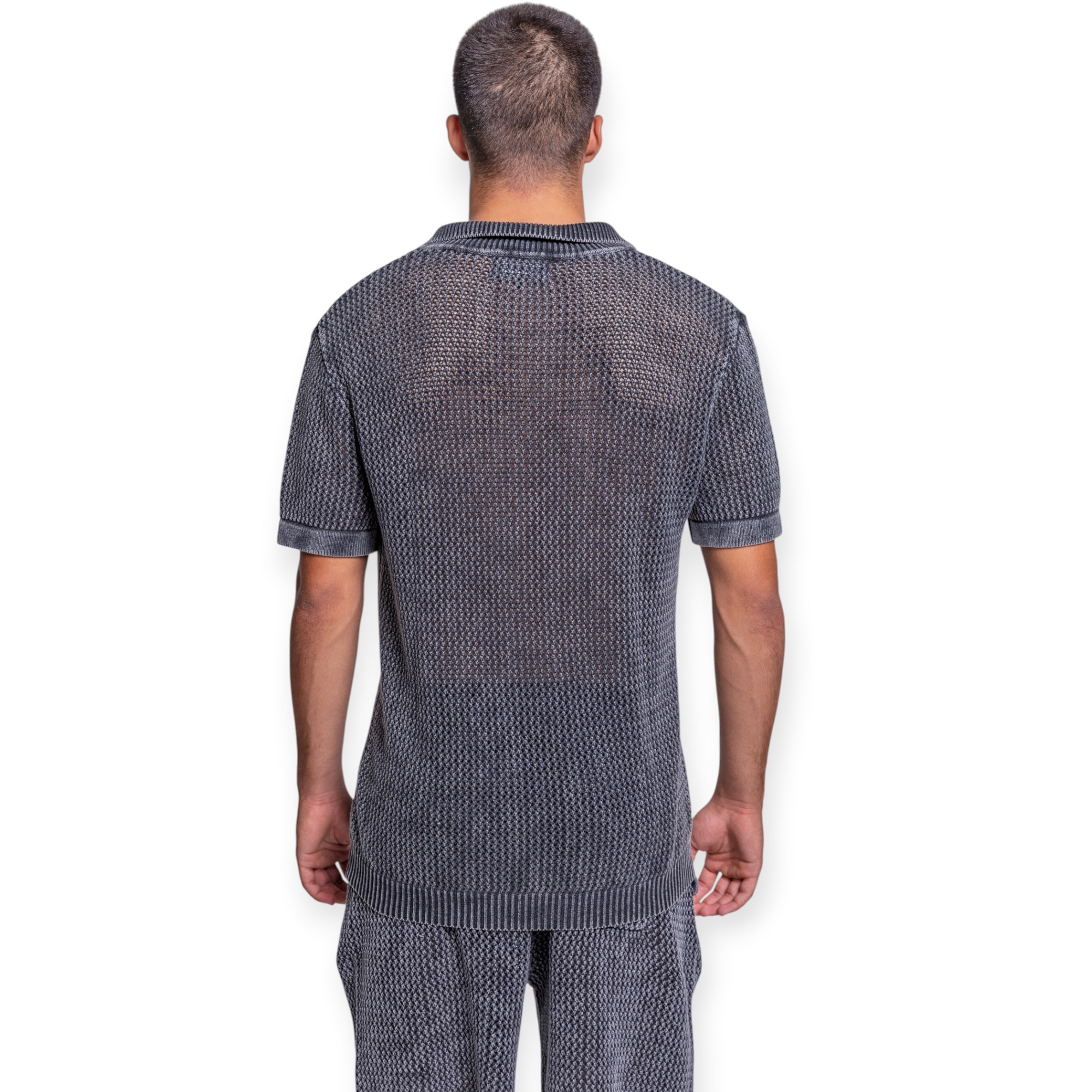 חולצה סריג גברים THIRTY DEGREES POLO WOVEN חולצה סריג גברים THIRTY DEGREES POLO WOVEN