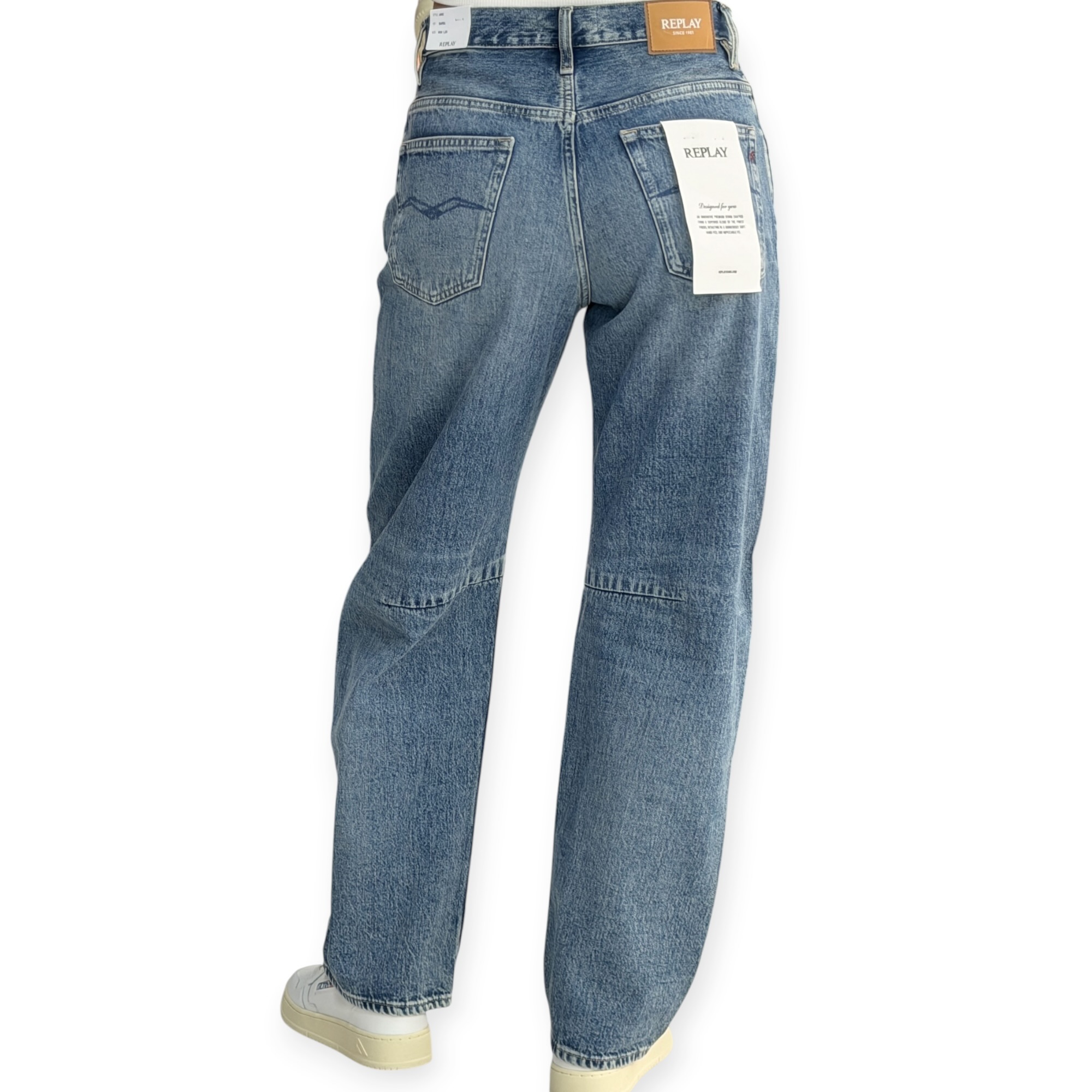 גינס נשים REPLAY JANIE BARREL JEANS גינס נשים REPLAY JANIE BARREL JEANS