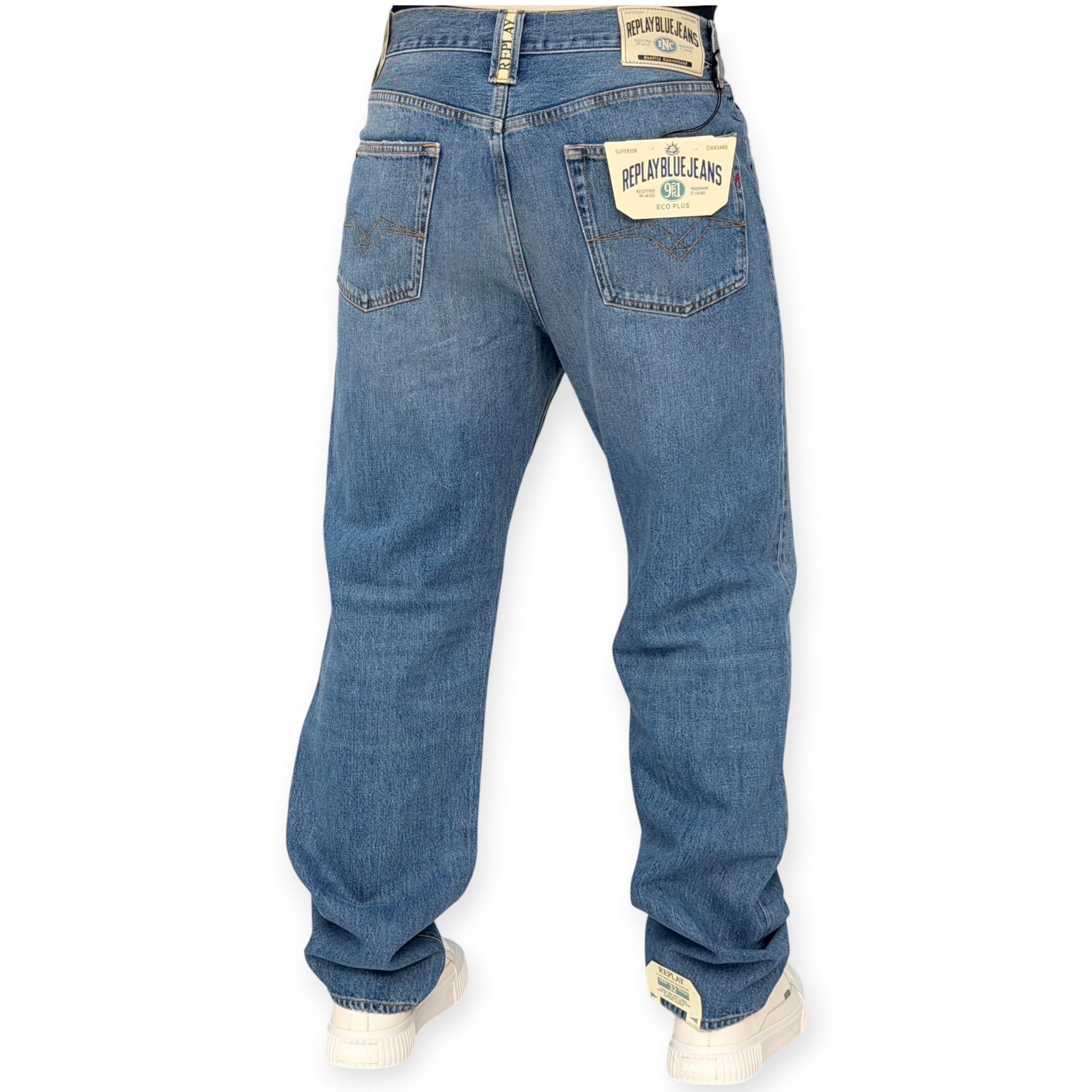 גינס גברים REPLAY 9ZERO1 STRAIGHT FIT גינס גברים REPLAY 9ZERO1 STRAIGHT FIT