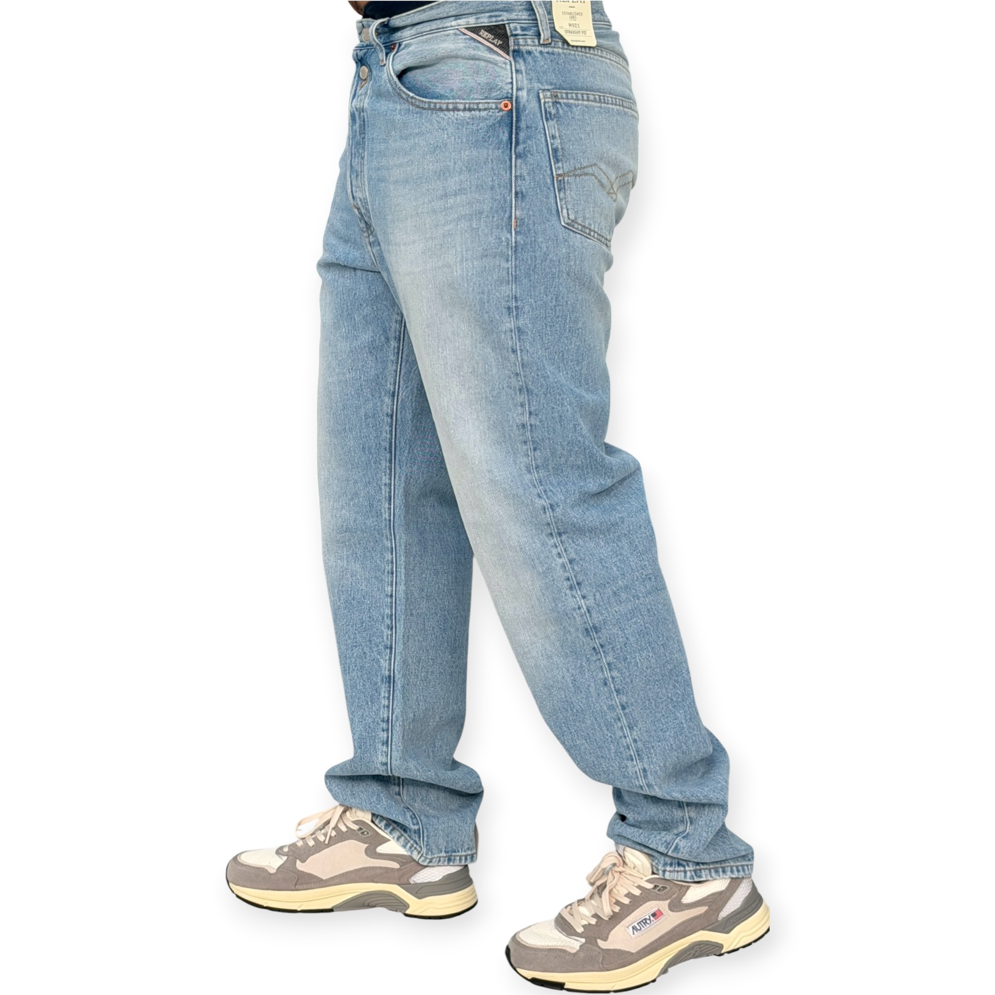 גינס גברים REPLAY 9ZERO1 STRAIGHT FIT