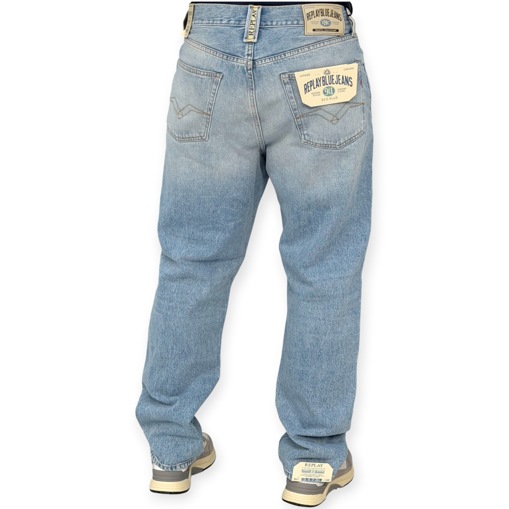 גינס גברים REPLAY 9ZERO1 STRAIGHT FIT