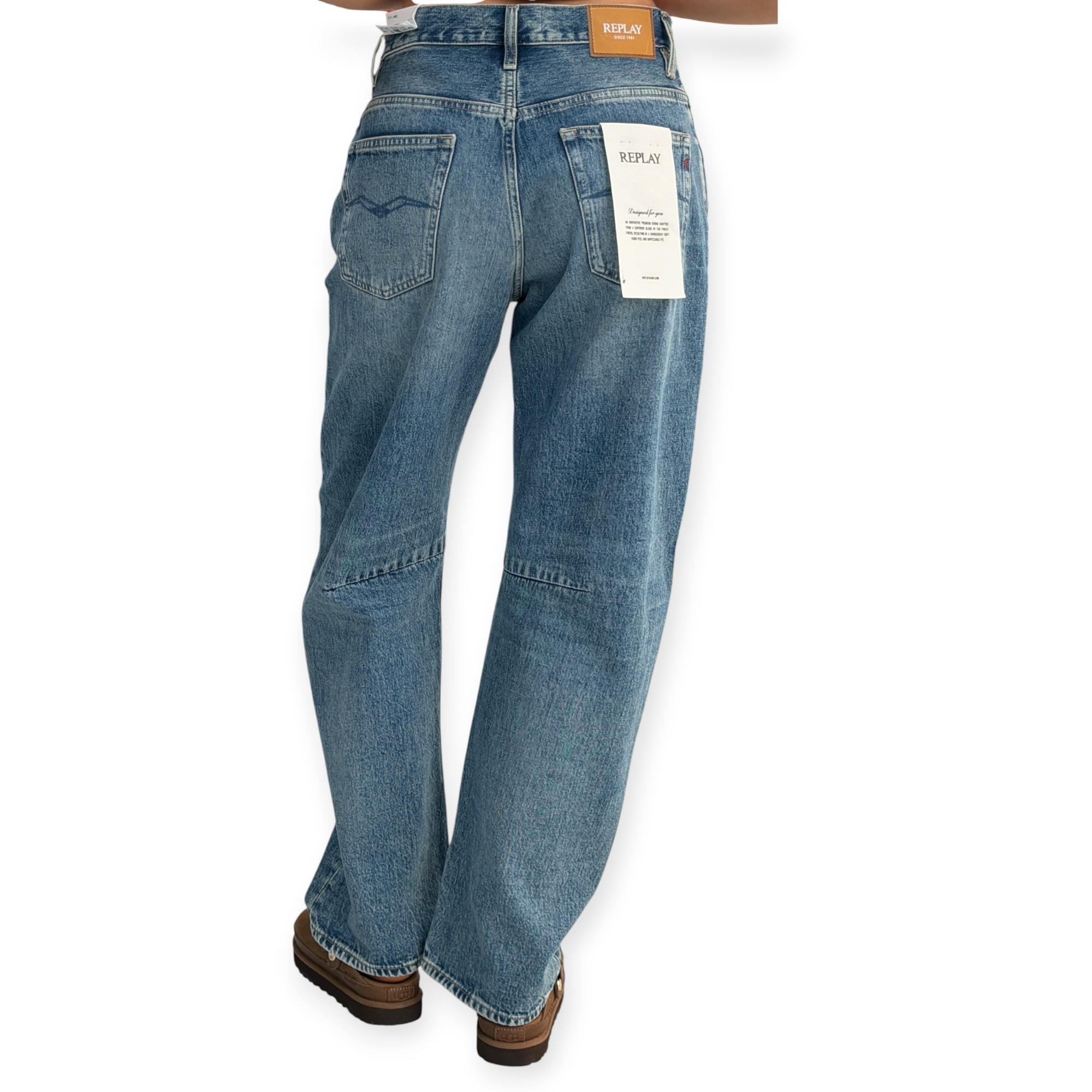 גינס נשים REPLAY JANIE BARREL JEANS גינס נשים REPLAY JANIE BARREL JEANS