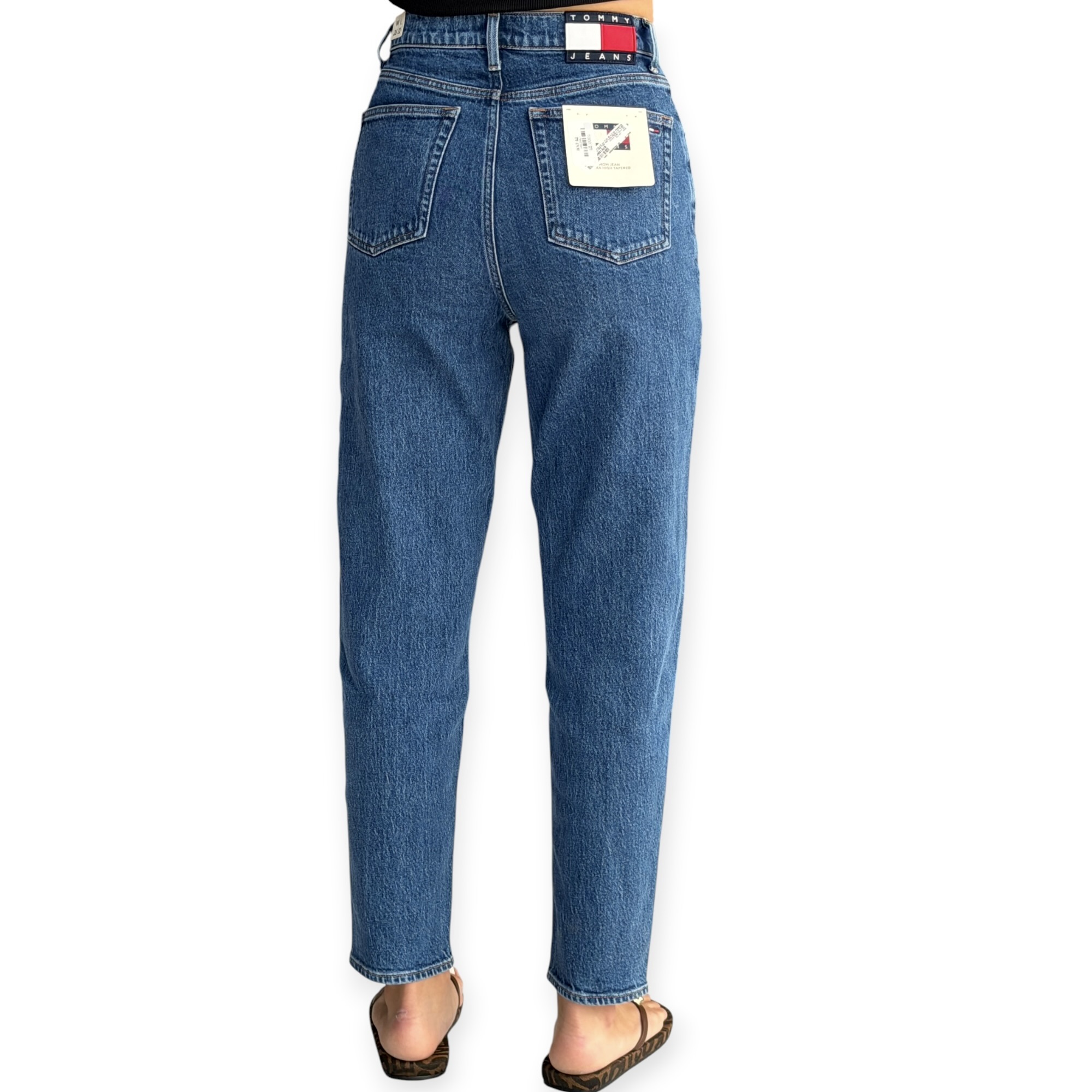 גינס נשים TOMMY HILFIGER HIGH RISE MOM JEANS