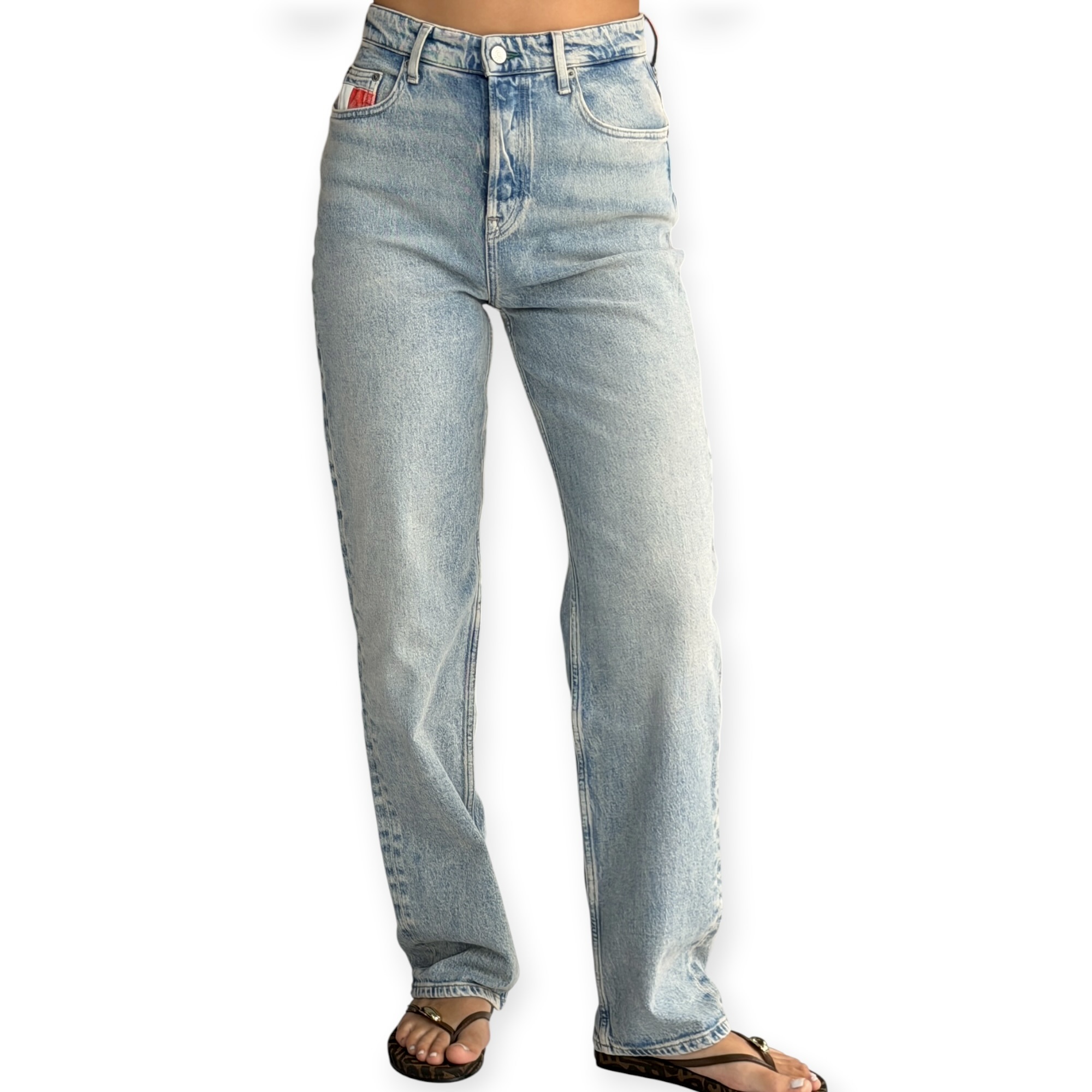 גינס נשים TOMMY HILFIGER STRAIGHT LEG JEANS