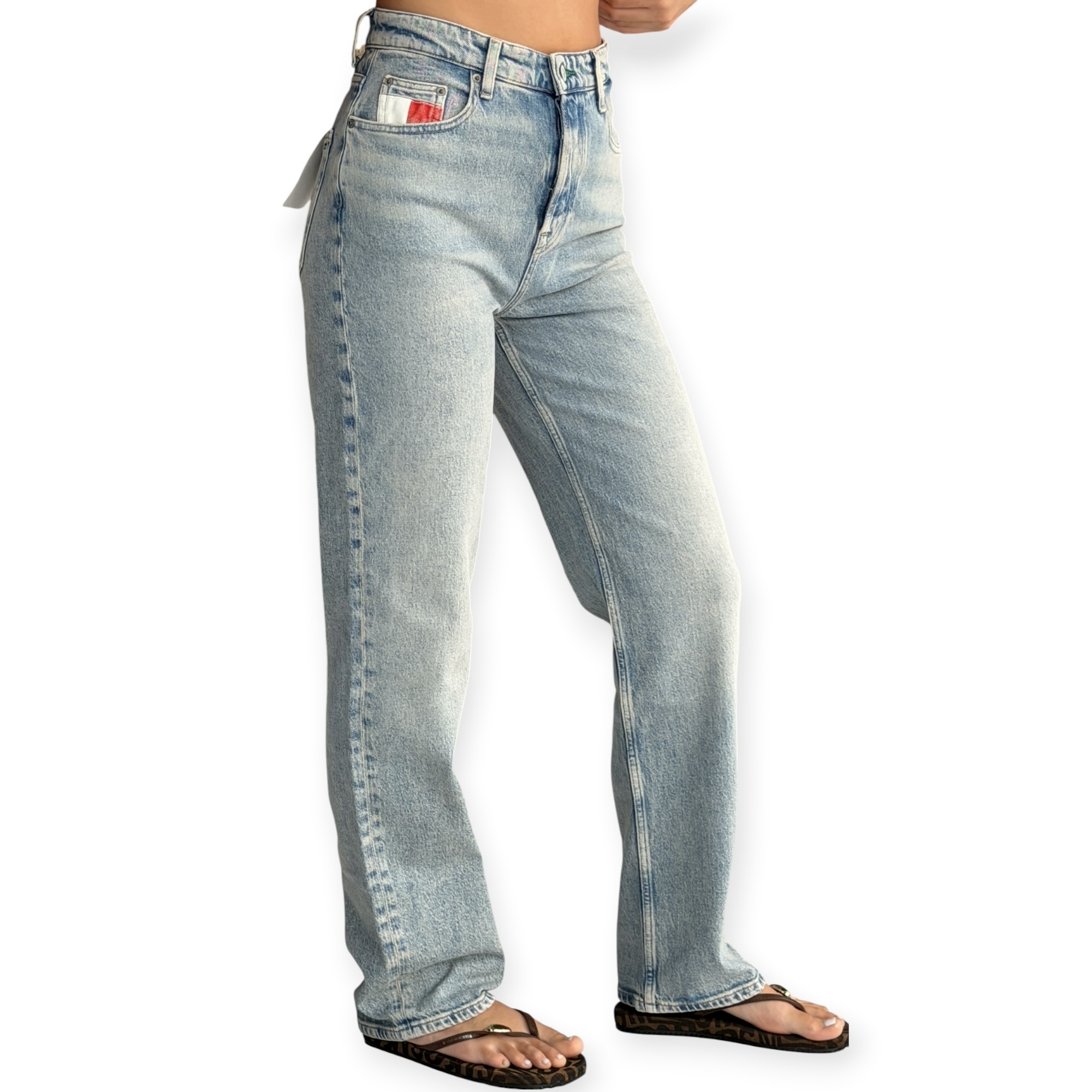 גינס נשים TOMMY HILFIGER STRAIGHT LEG JEANS