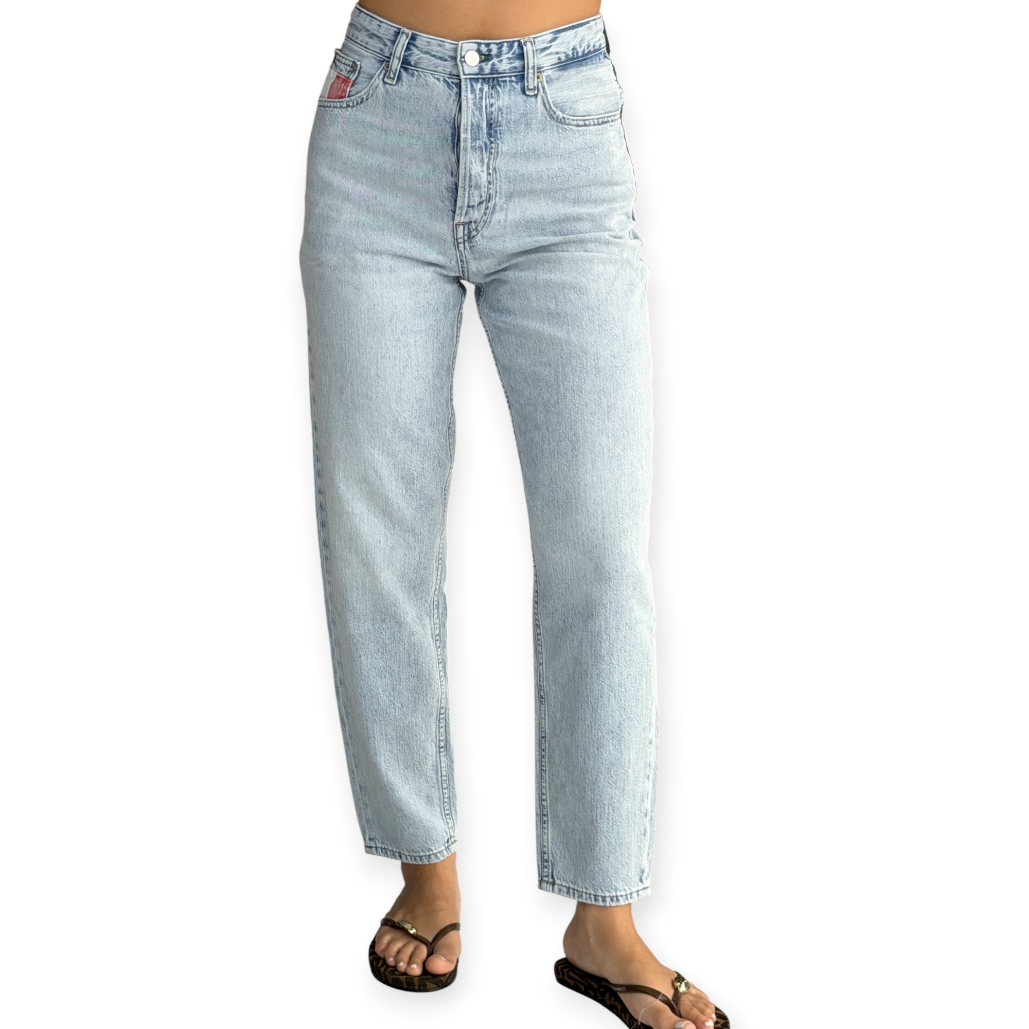 גינס נשים TOMMY HILFIGER HIGH RISE MOM JEANS
