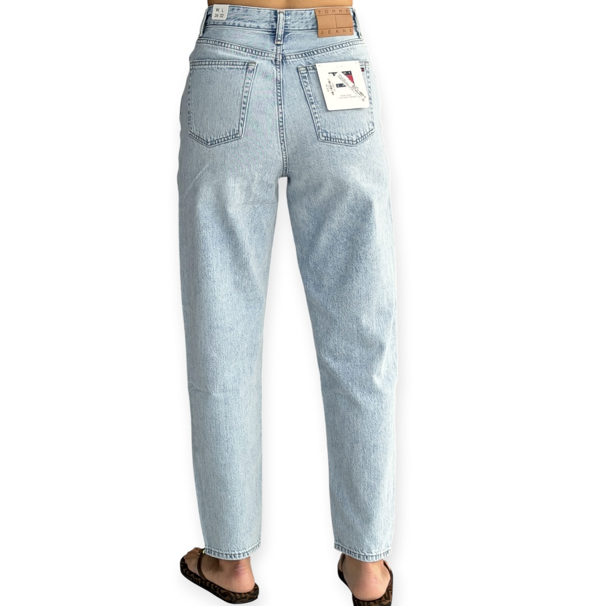 גינס נשים TOMMY HILFIGER HIGH RISE MOM JEANS