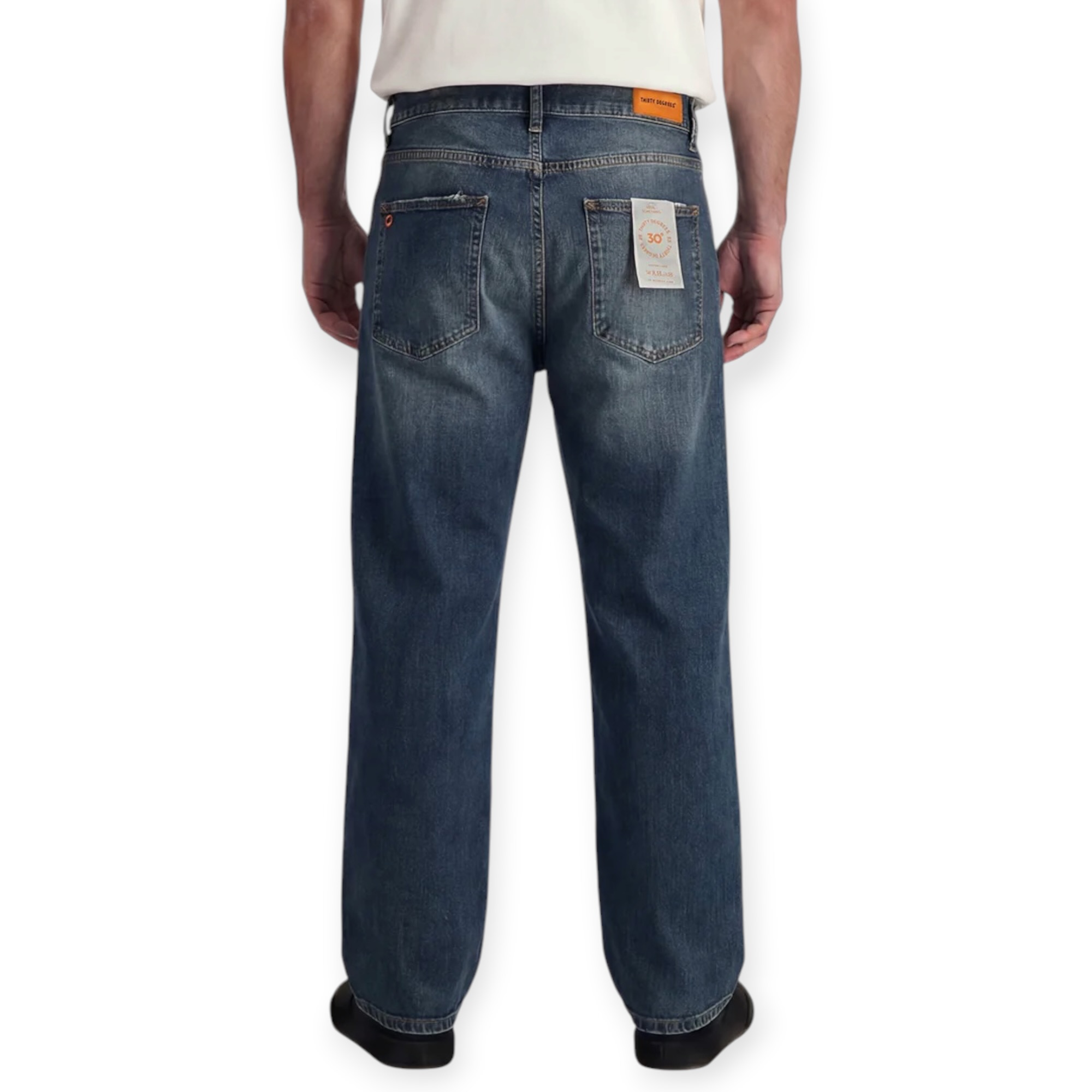 גינס גברים THIRTY DEGREES DENIM LOOSE WASHED JEANS