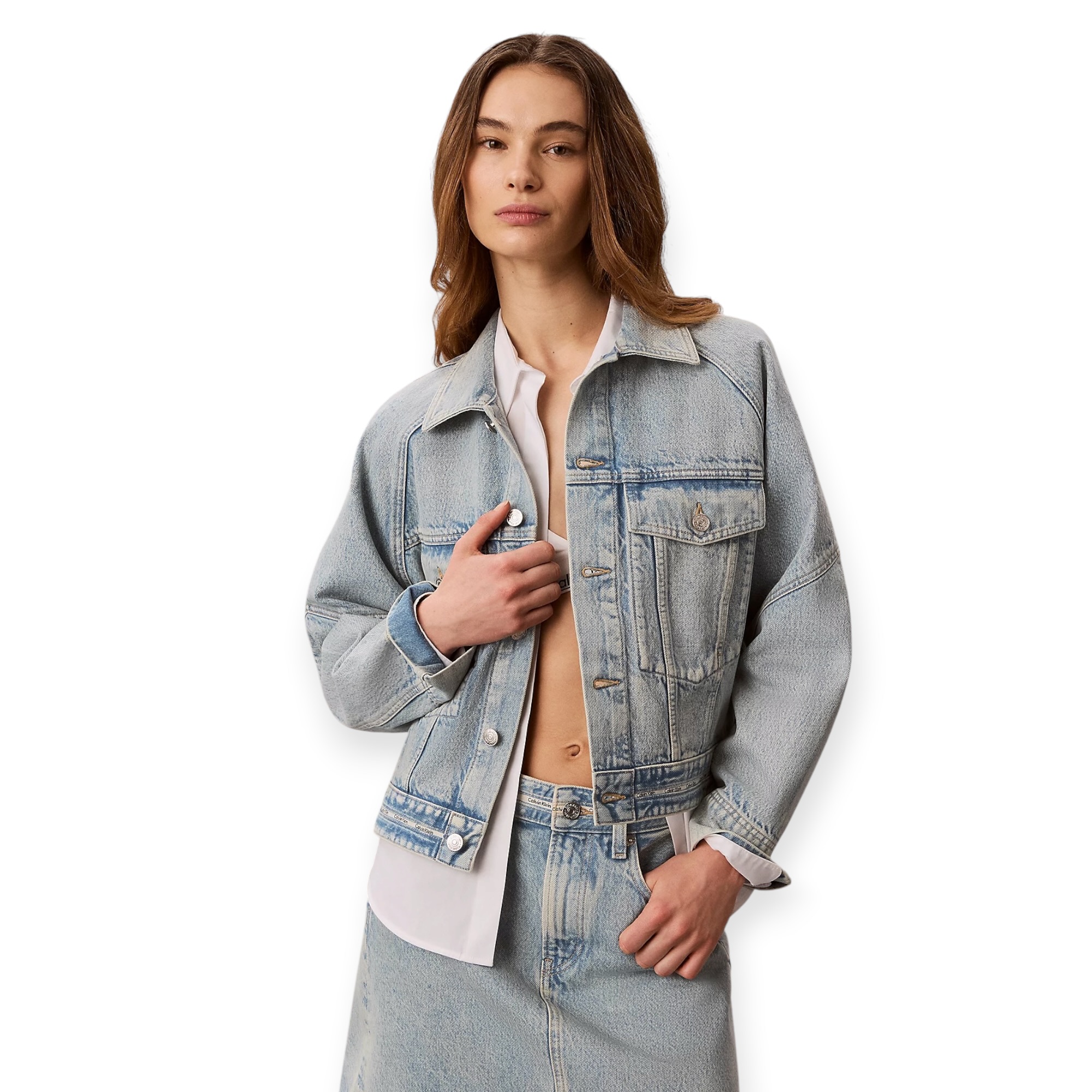 זקט גינס נשים CALVIN KLEIN DENIM JACKET