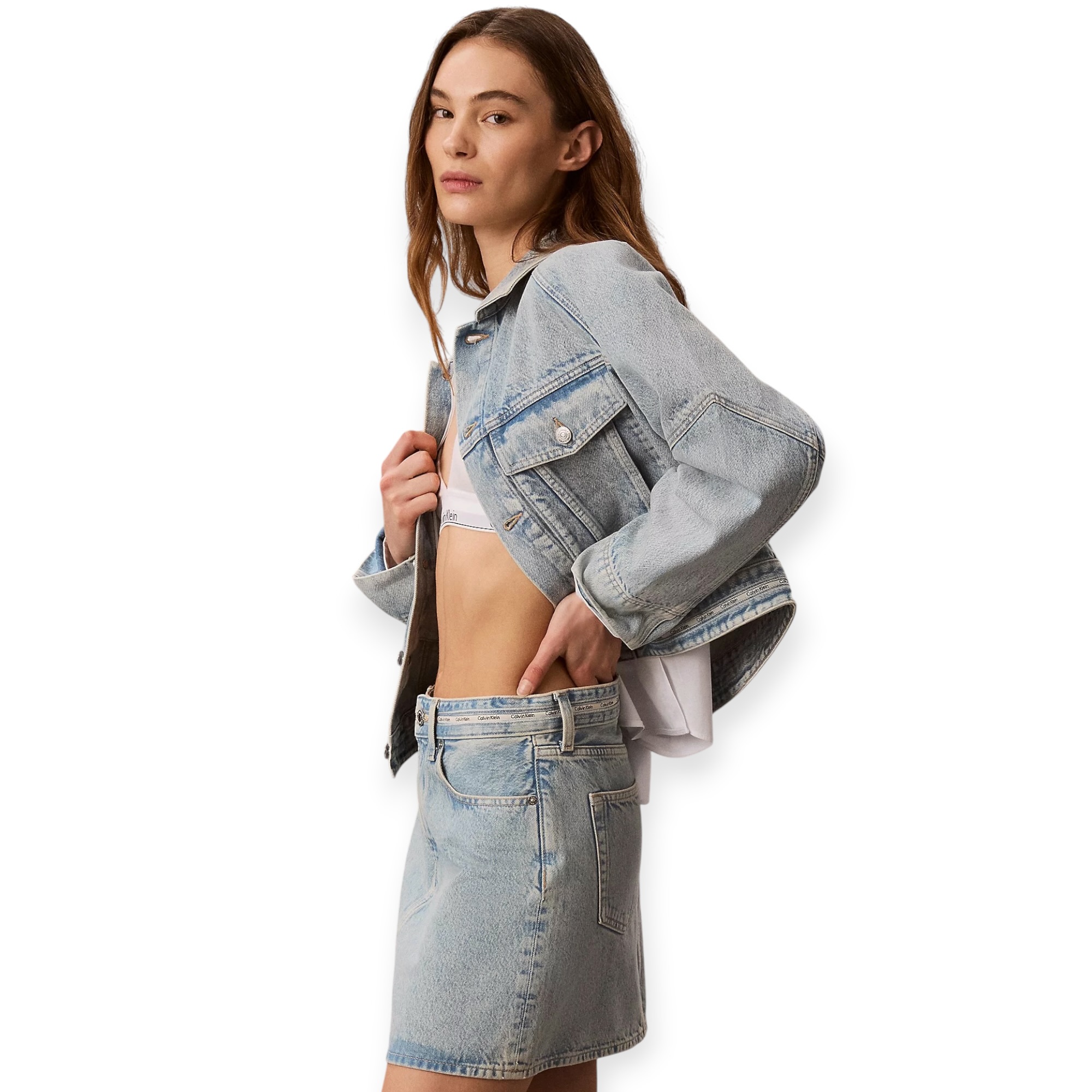 זקט גינס נשים CALVIN KLEIN DENIM JACKET