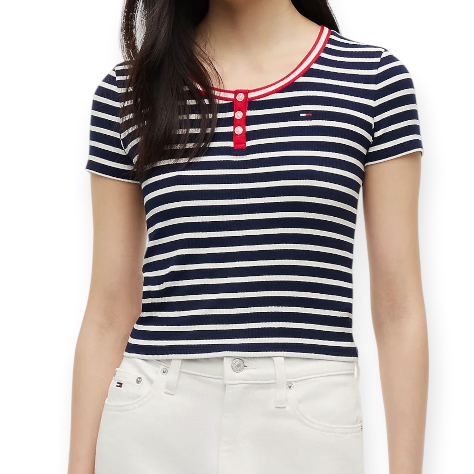 חולצה נשים TOMMY HILFIGER RIB TEE