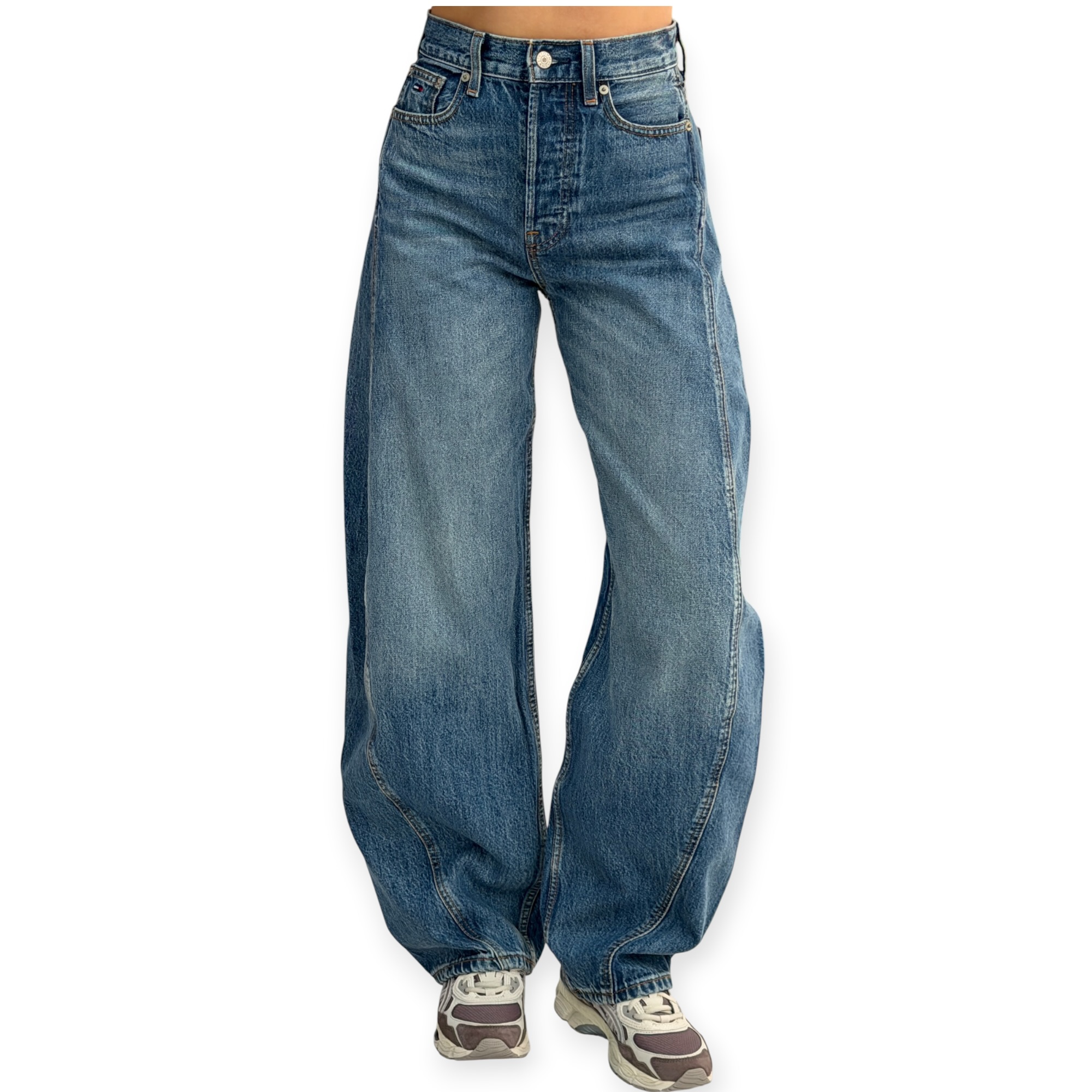 גינס נשים TOMMY HILFIGER MID BARREL JEANS