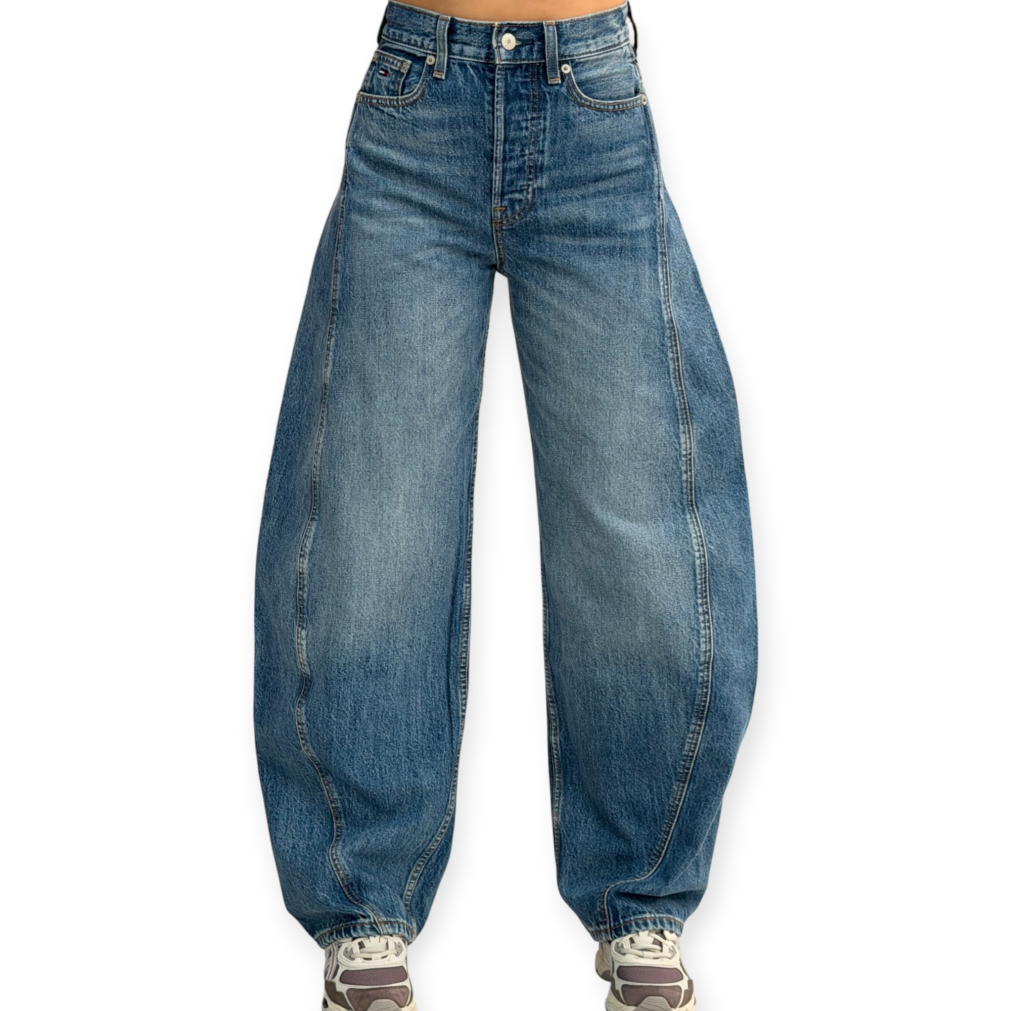 גינס נשים TOMMY HILFIGER MID BARREL JEANS