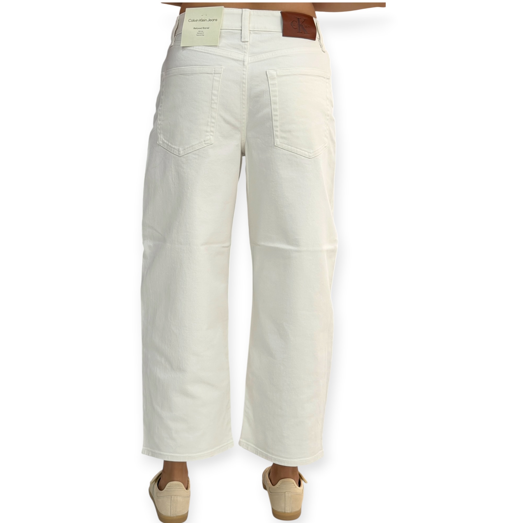 מכנס נשים CLVIN KLEIN CROPPED BARREL PANTS