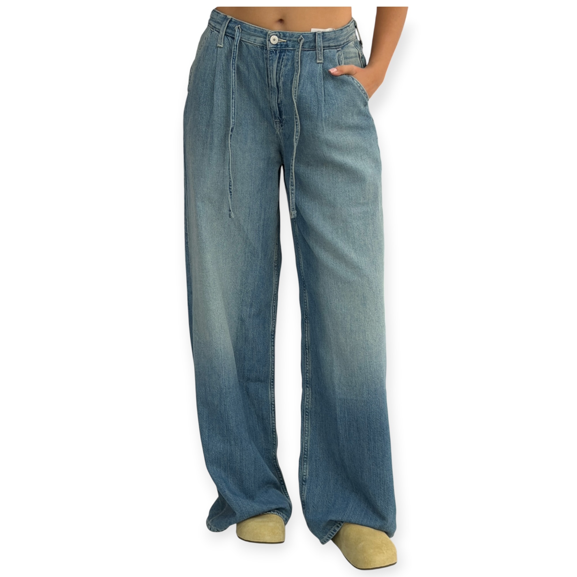 גינס נשים TOMMY HILFIGER LOOSE WIDE  LEG JEANS